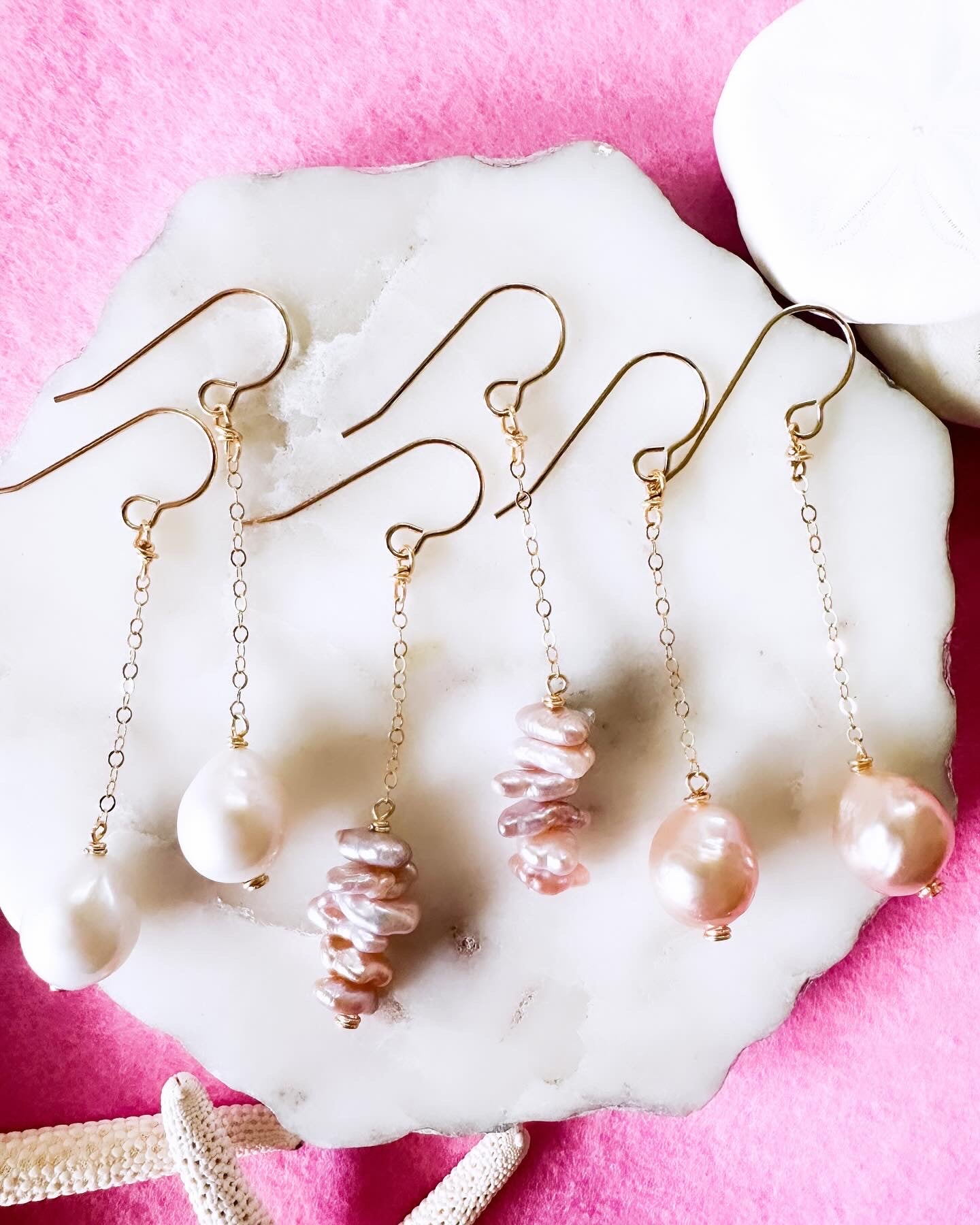 Purple Keishi Pearl Stack Earrings - Lehua Hawaii Jewelry LLC