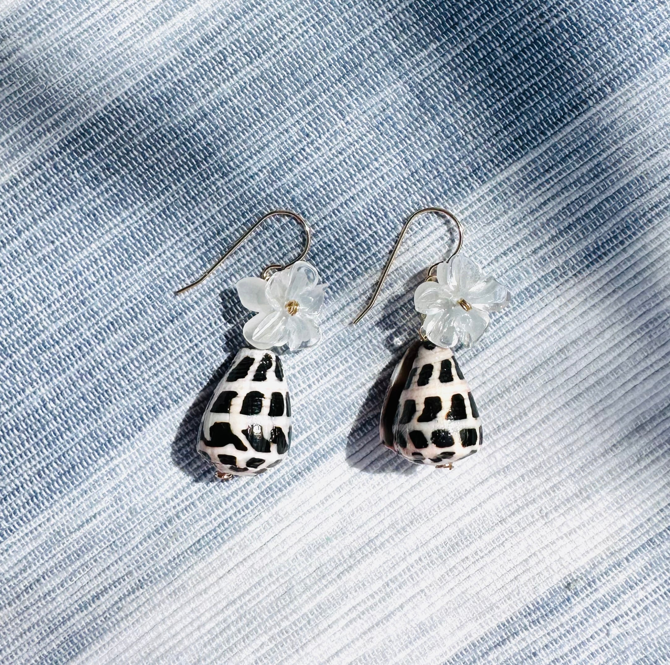 Hawaiian Hebrew Cone Shell Earrings