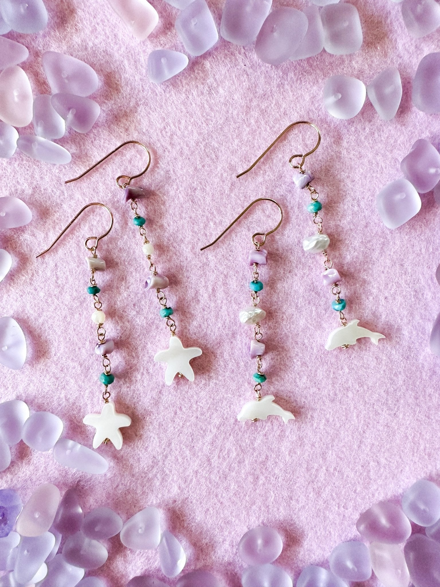 Dolphin Shell Earrings - Lehua Hawaii Jewelry LLC