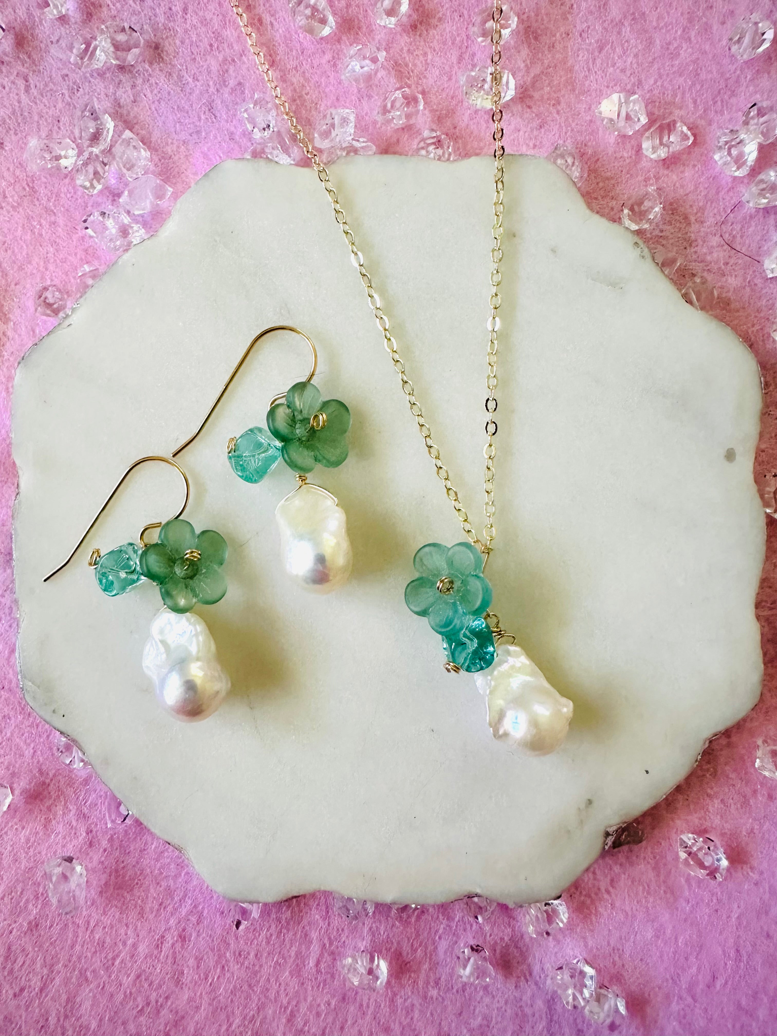 Vintage Flower & Baroque Earrings