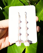 Ballerina Rose & Pink Pearl Earrings