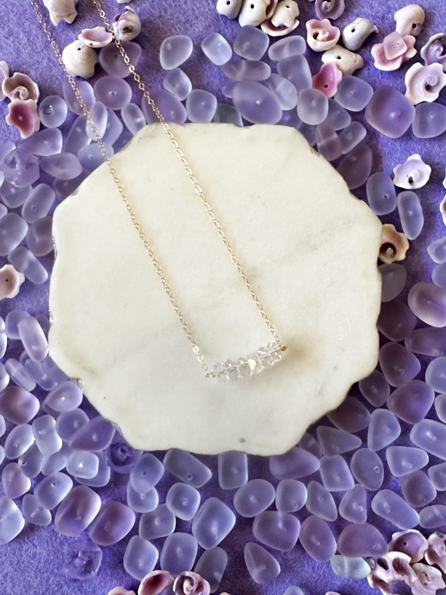 Clear Crystal Necklace - Lehua Hawaii Jewelry LLC