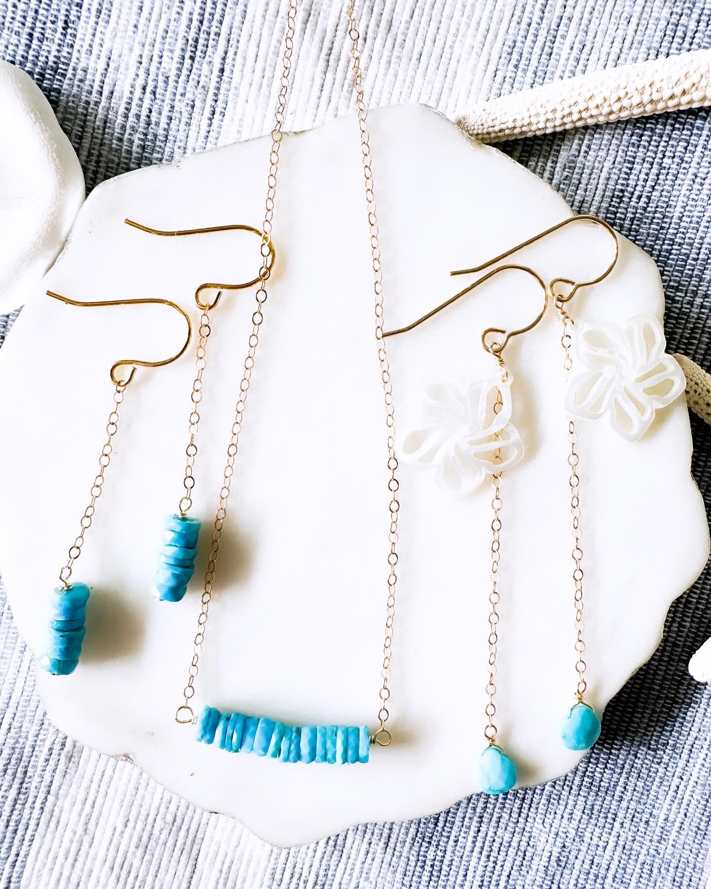 Sleeping Beauty Turquoise Stack Necklace - Lehua Hawaii Jewelry LLC