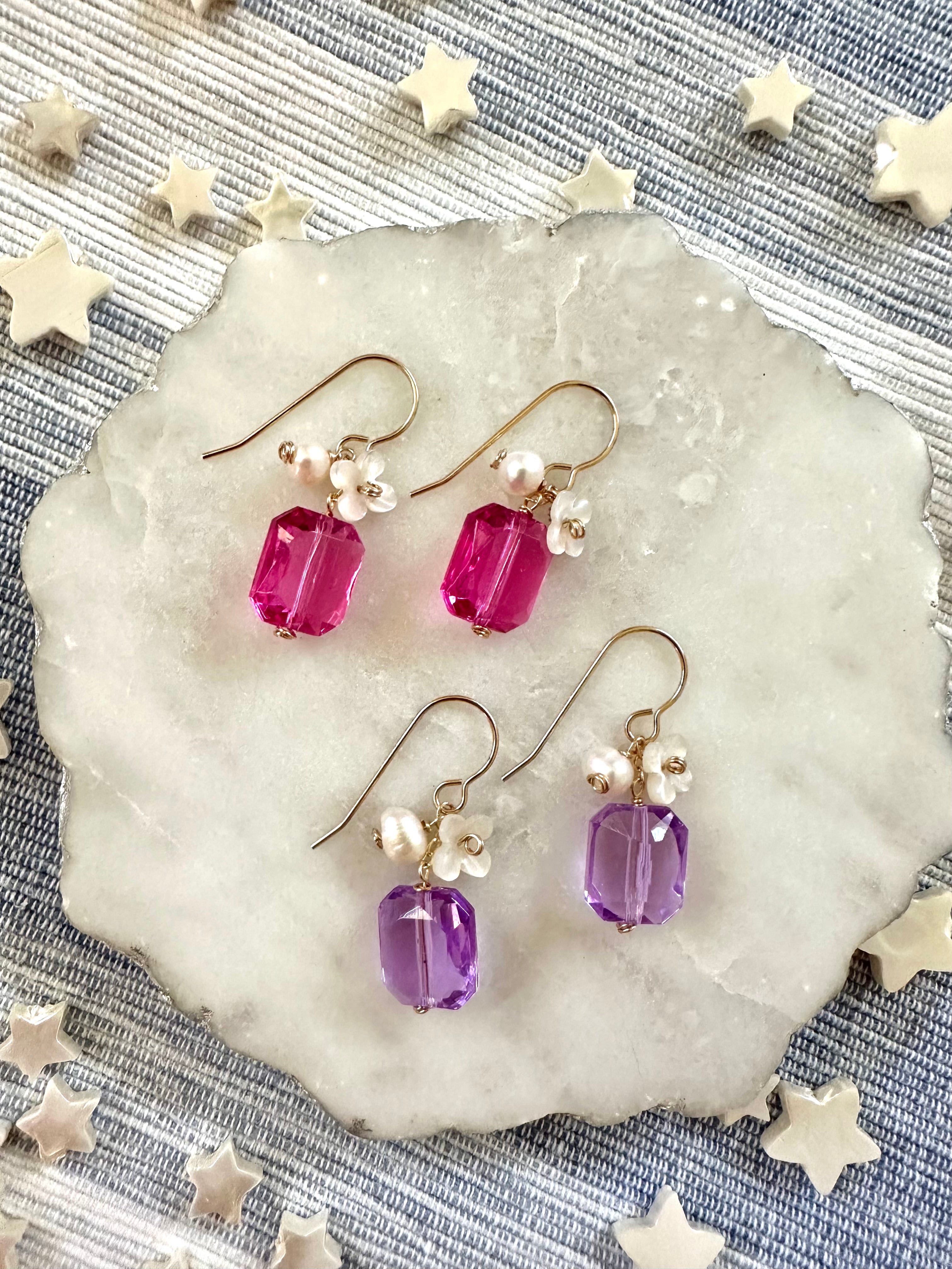 Rectangle Candy Earrings