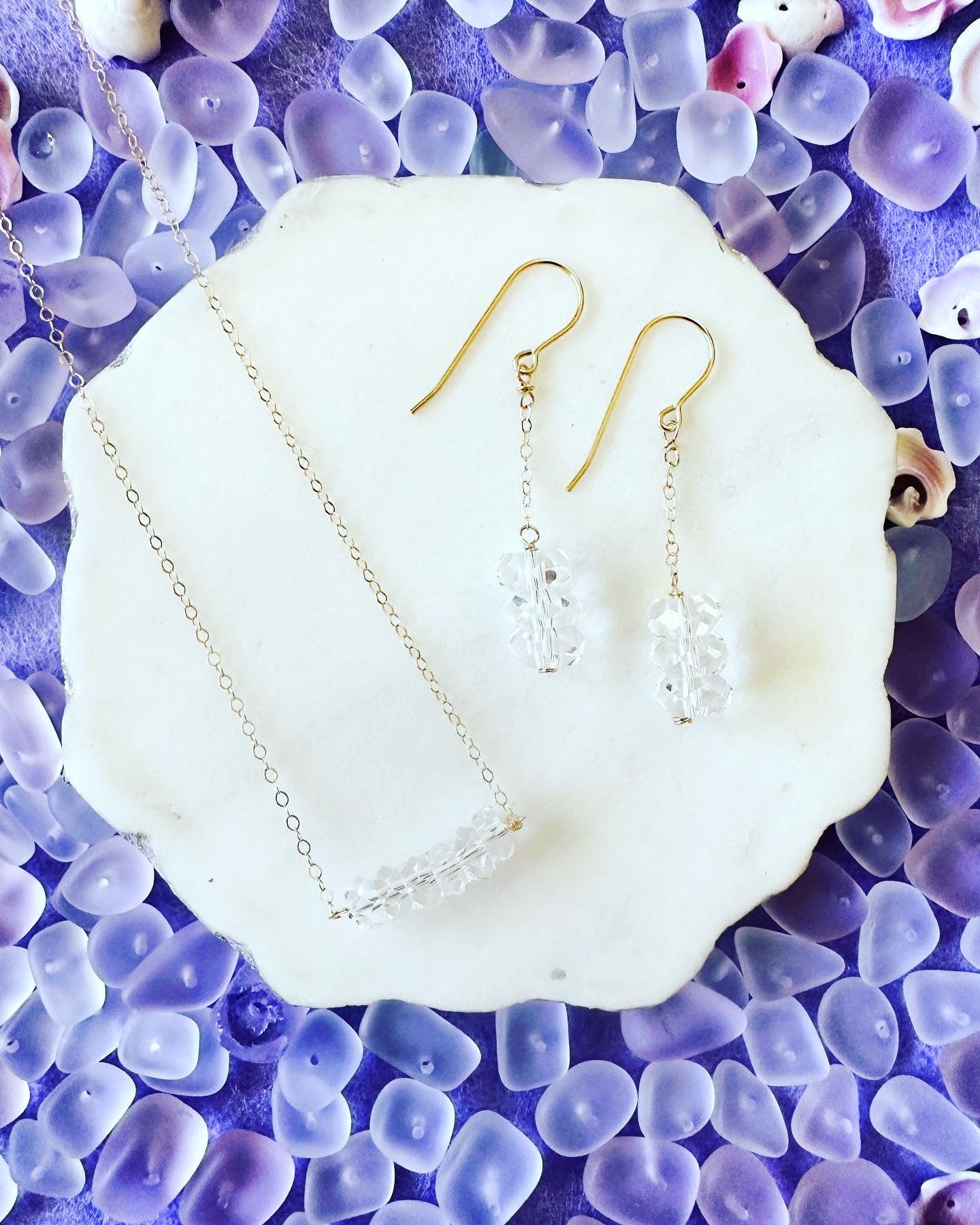 Clear Crystal Necklace - Lehua Hawaii Jewelry LLC