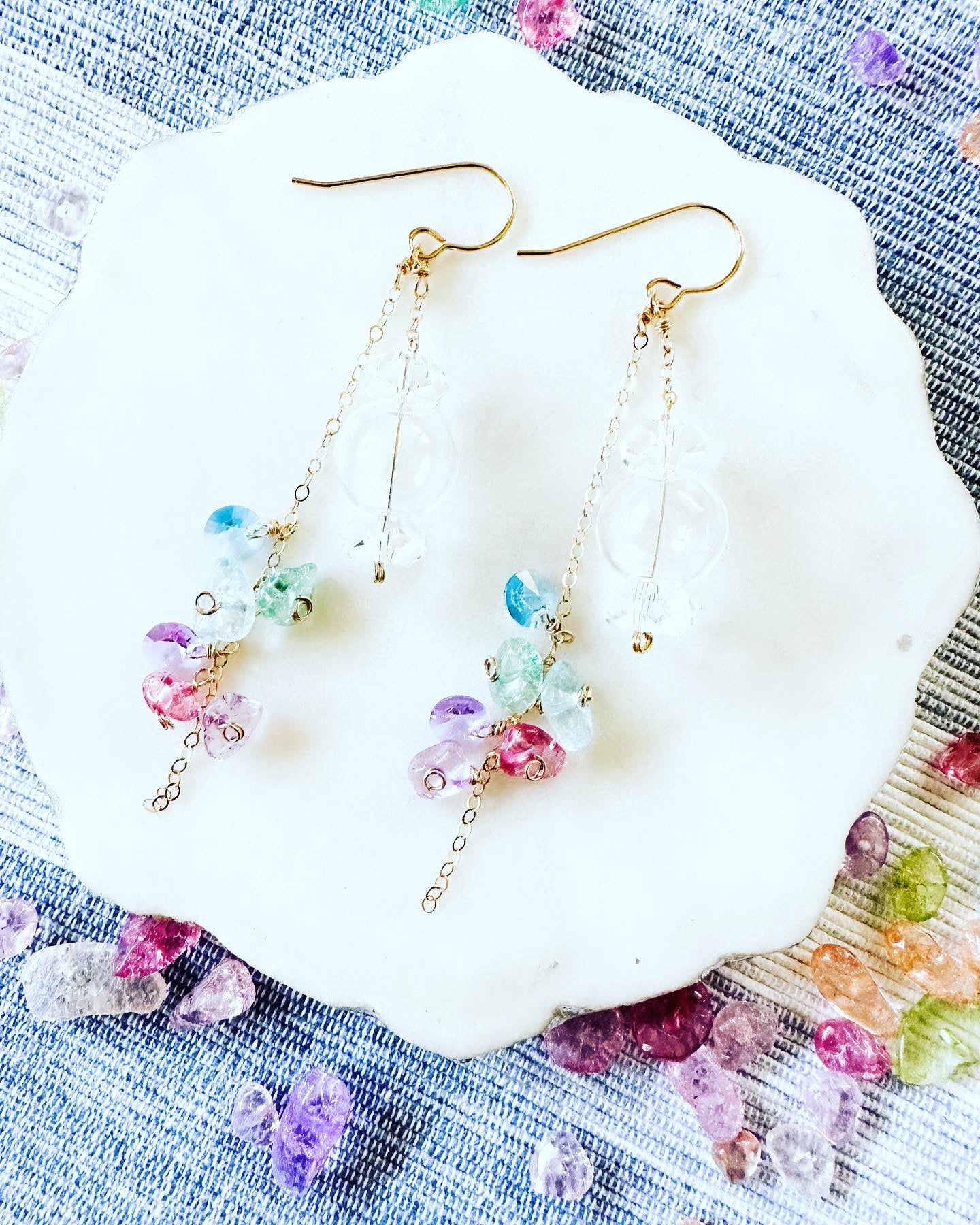Clear Crystal Candy Earrings