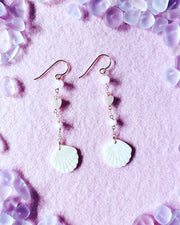 Clam & Heart Shell Earrings