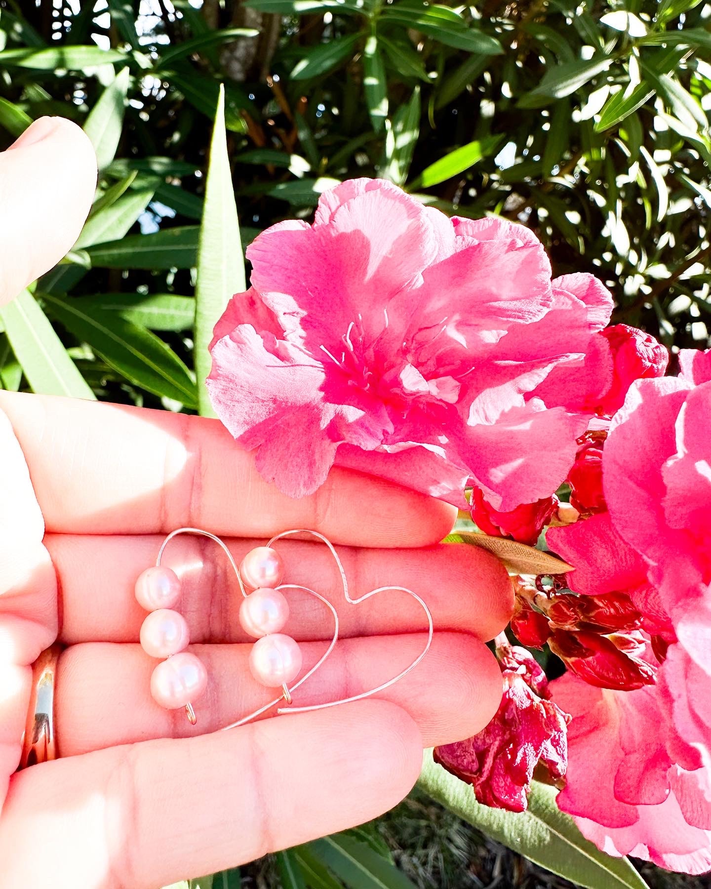 Heart Pearl Hook Earrings - Lehua Hawaii Jewelry LLC