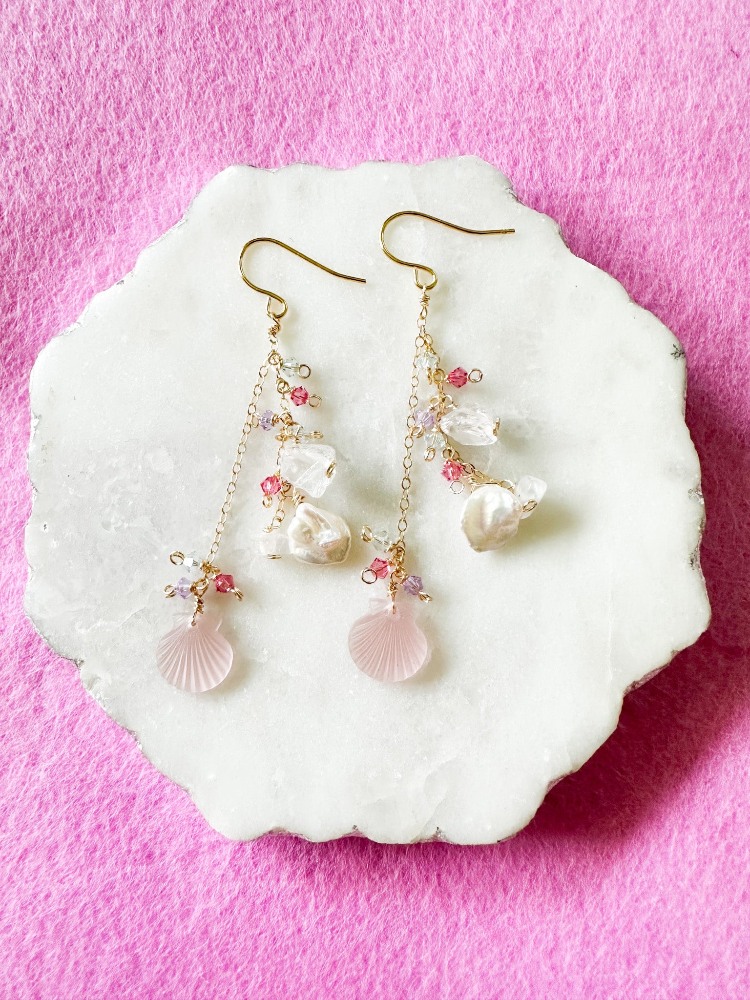 Tropical Candy Clam Shell Earrings - Lehua Hawaii Jewelry LLC