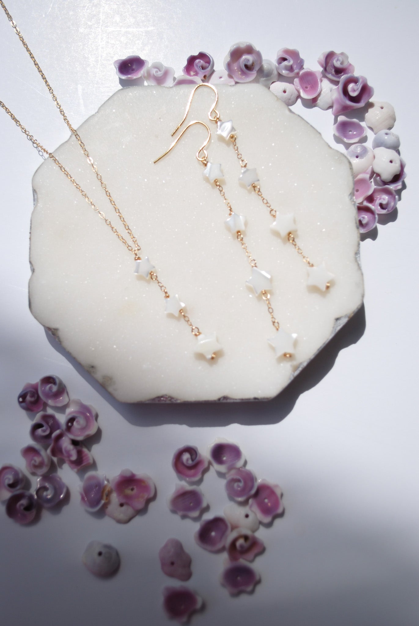 Shell Star Earrings - Lehua Hawaii Jewelry LLC