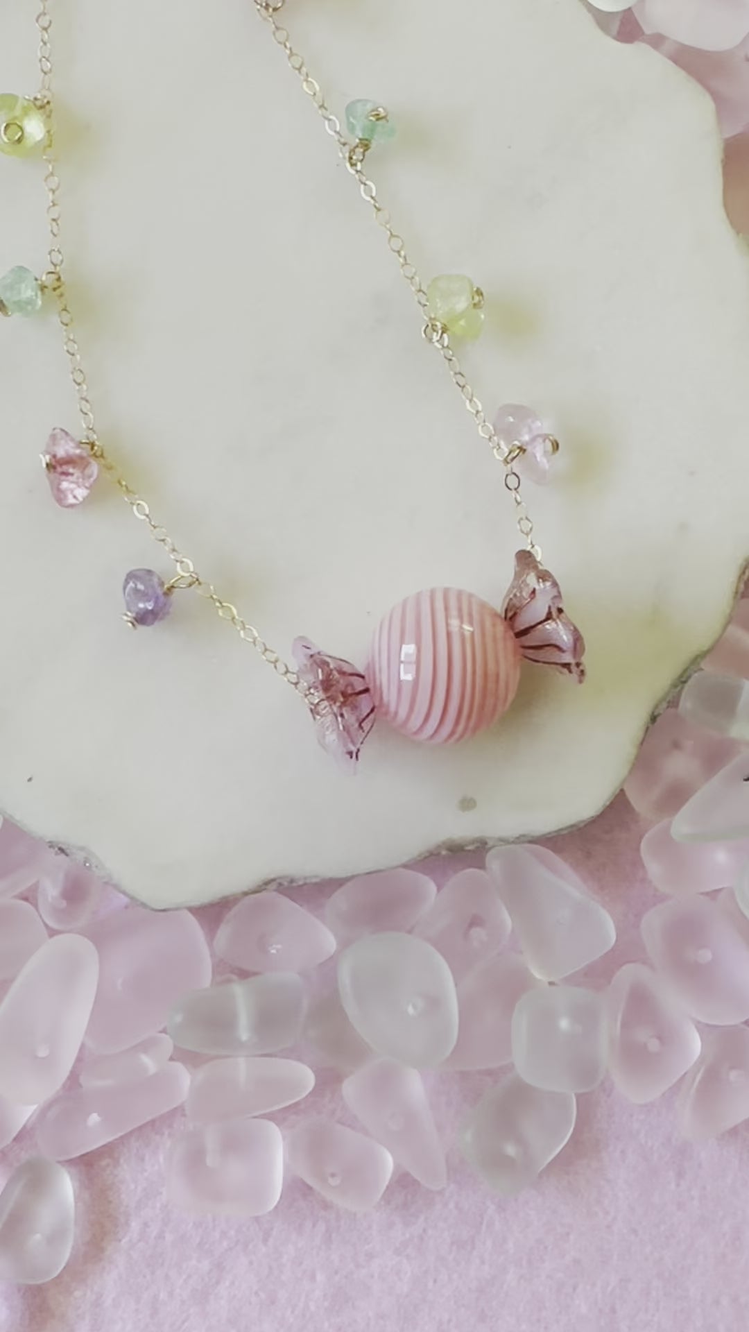 Load video: Rainbow Candy Necklace