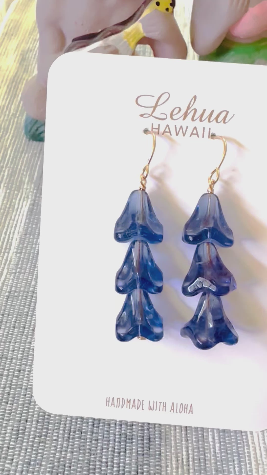 Load video: Vintage Glass Pua Earrings