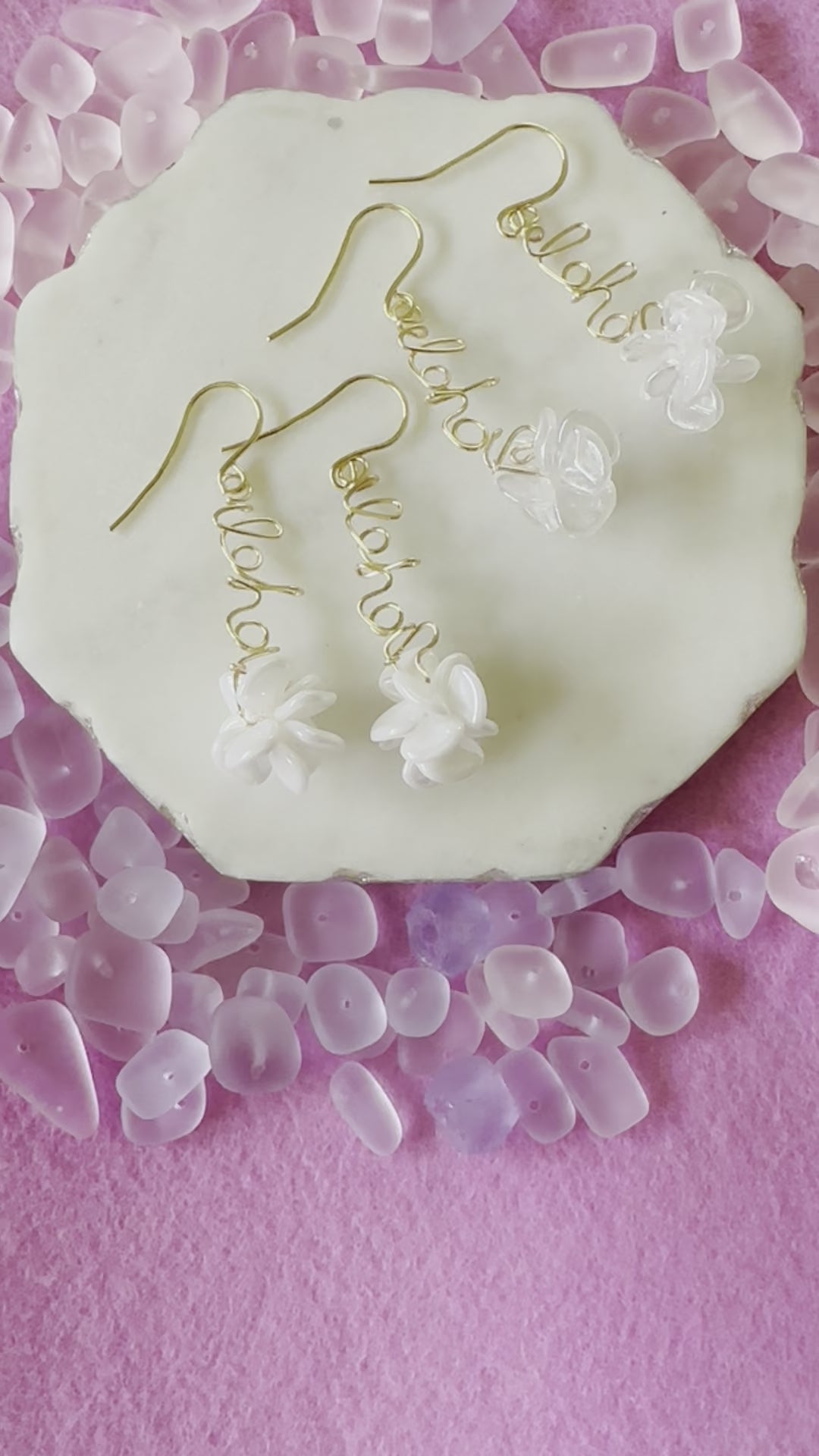 Load video: Aloha Flower Earrings