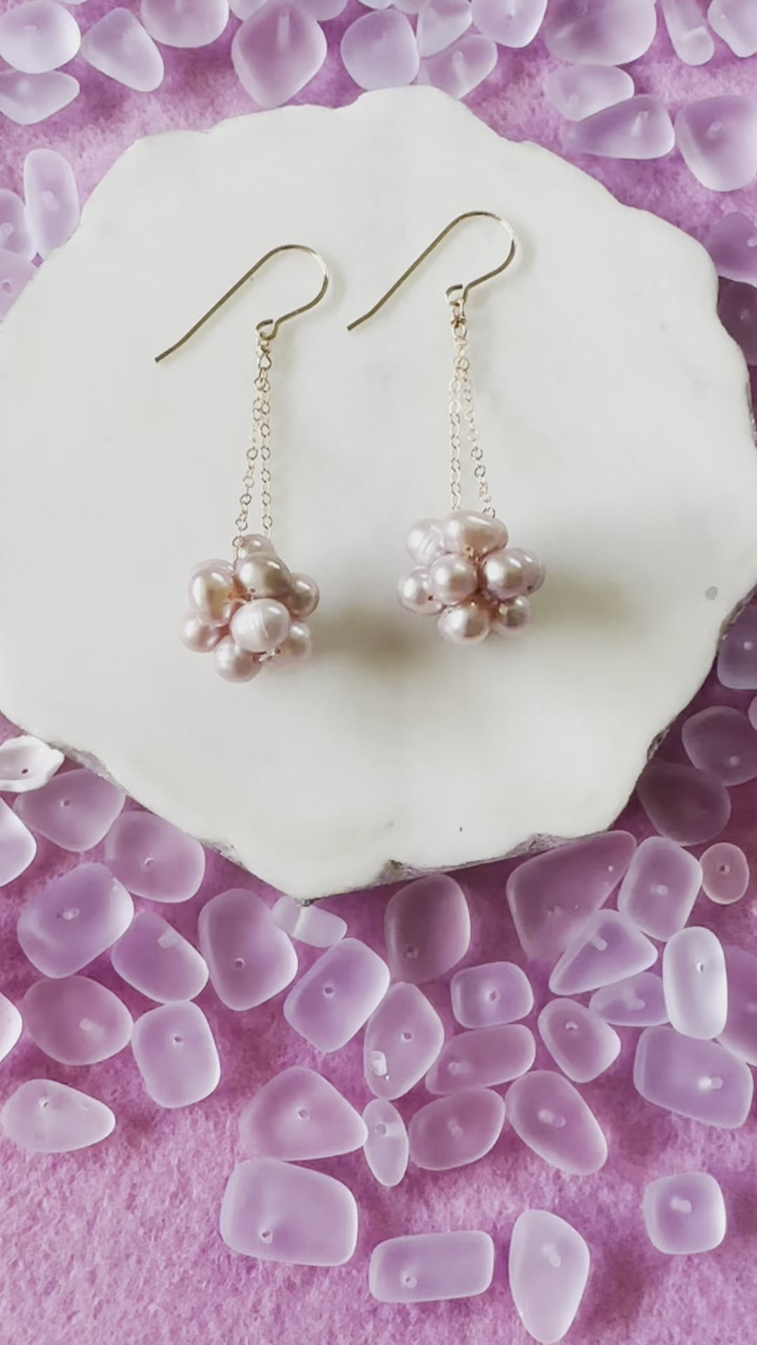 Load video: Pearl Sphere Earrings