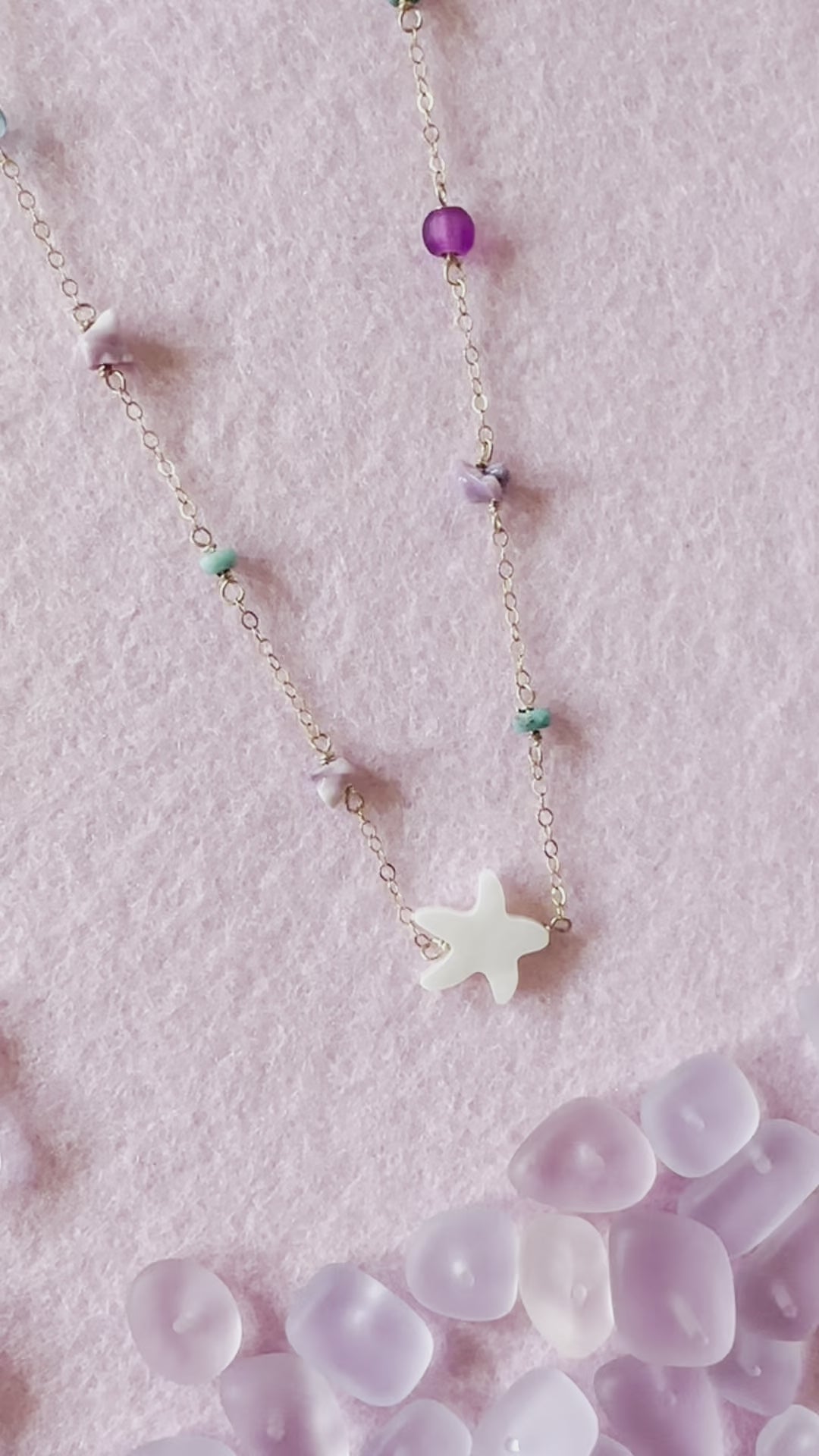 Load video: Starfish Shell Necklace