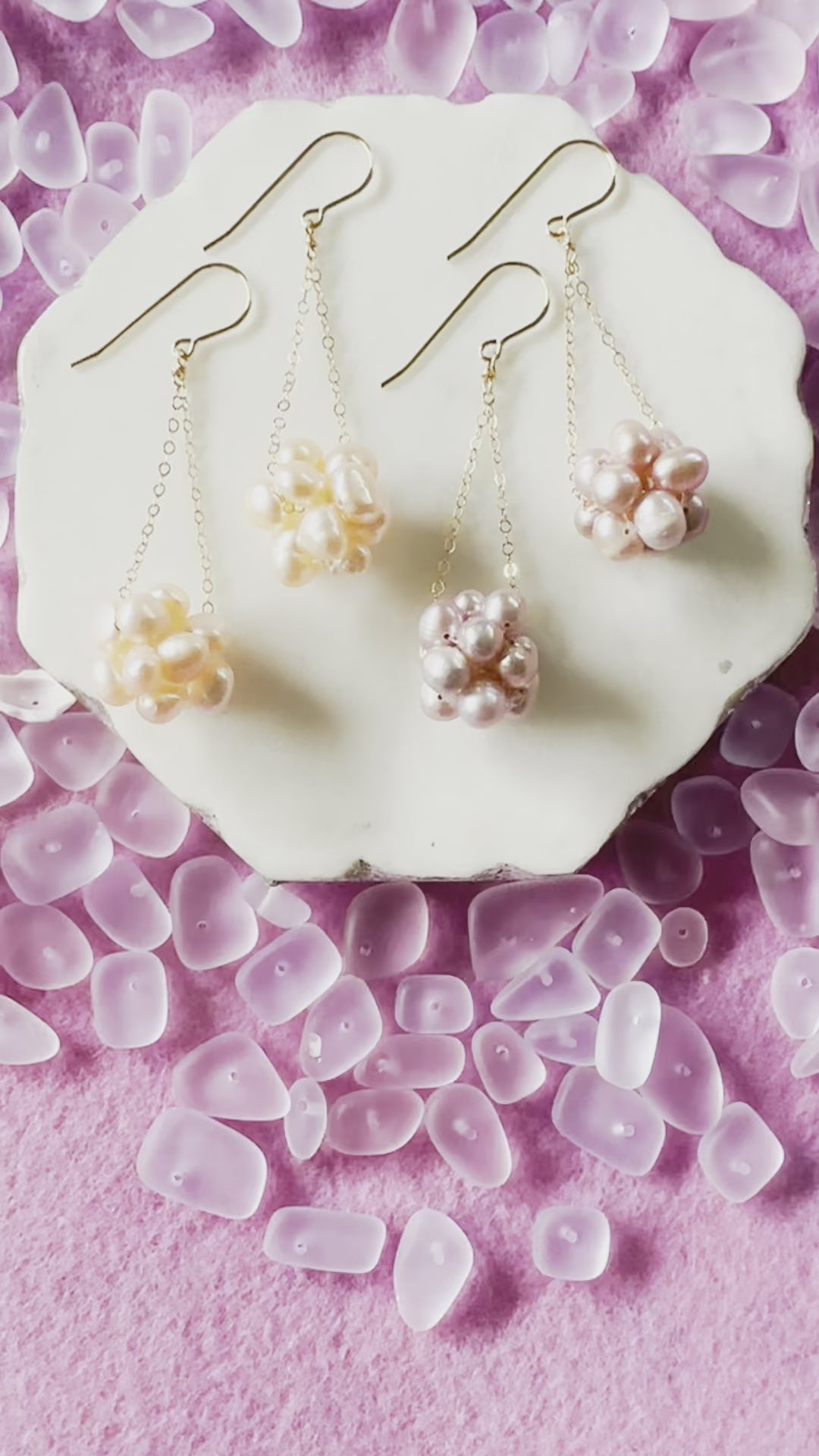 Load video: Pearl Sphere Earrings