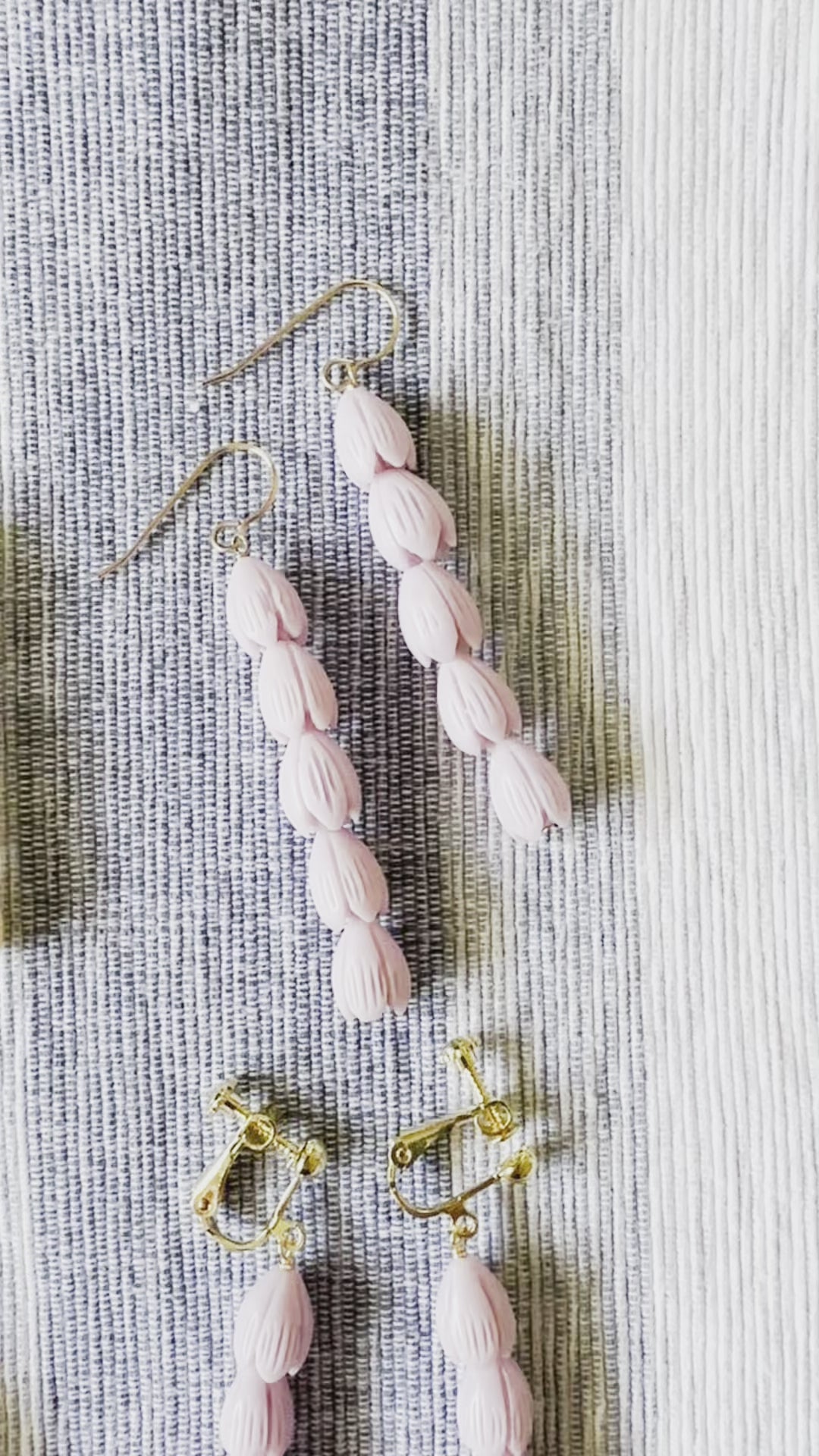 Load video: Lavender Purple Pua Pikake Earrings