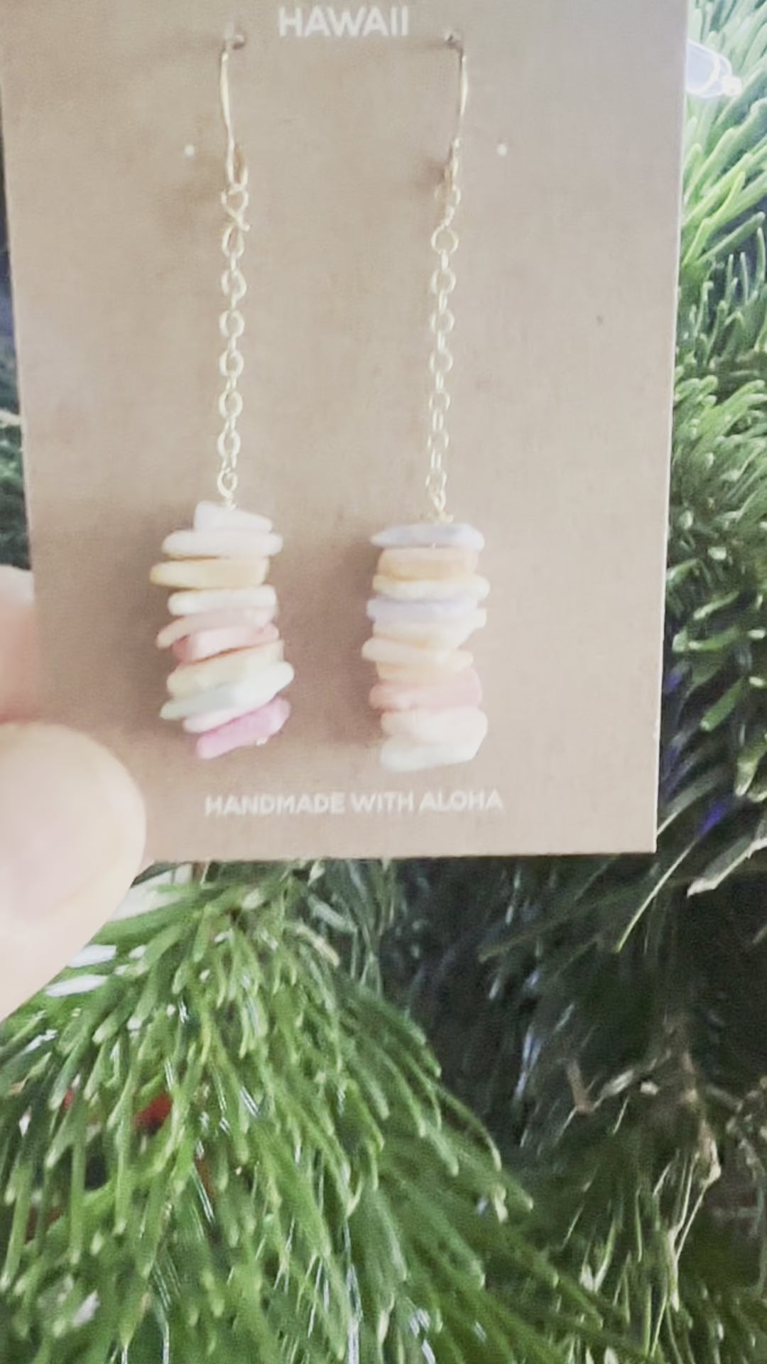 Load video: Multi Color Shell Earrings