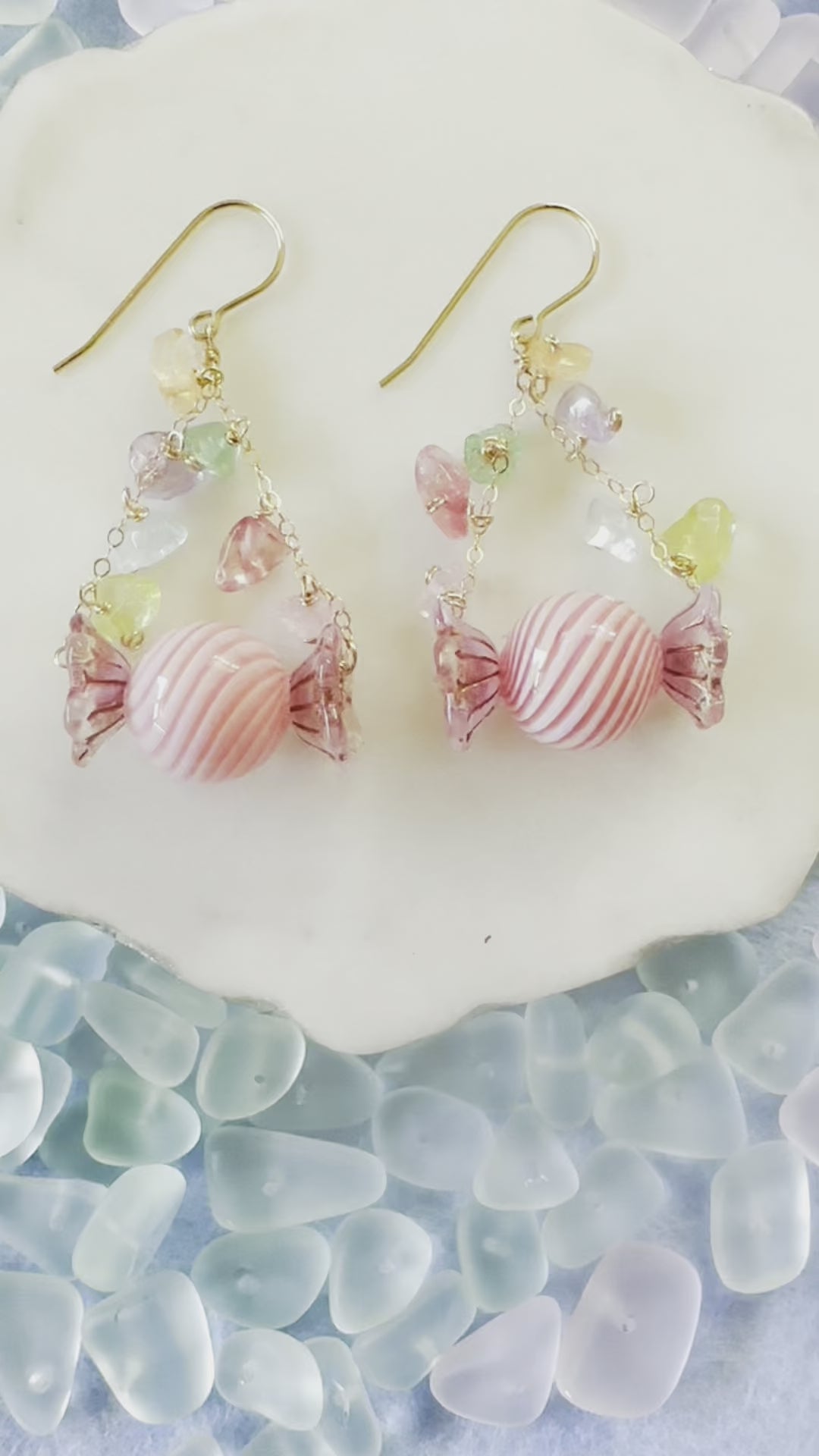 Load video: Rainbow Candy Earrings