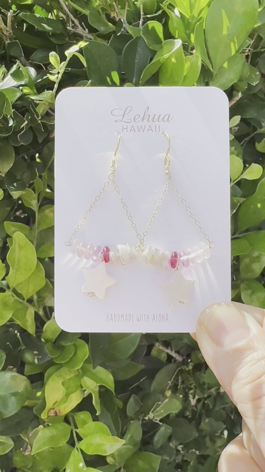 Load video: Rainbow Candy Star Earrings