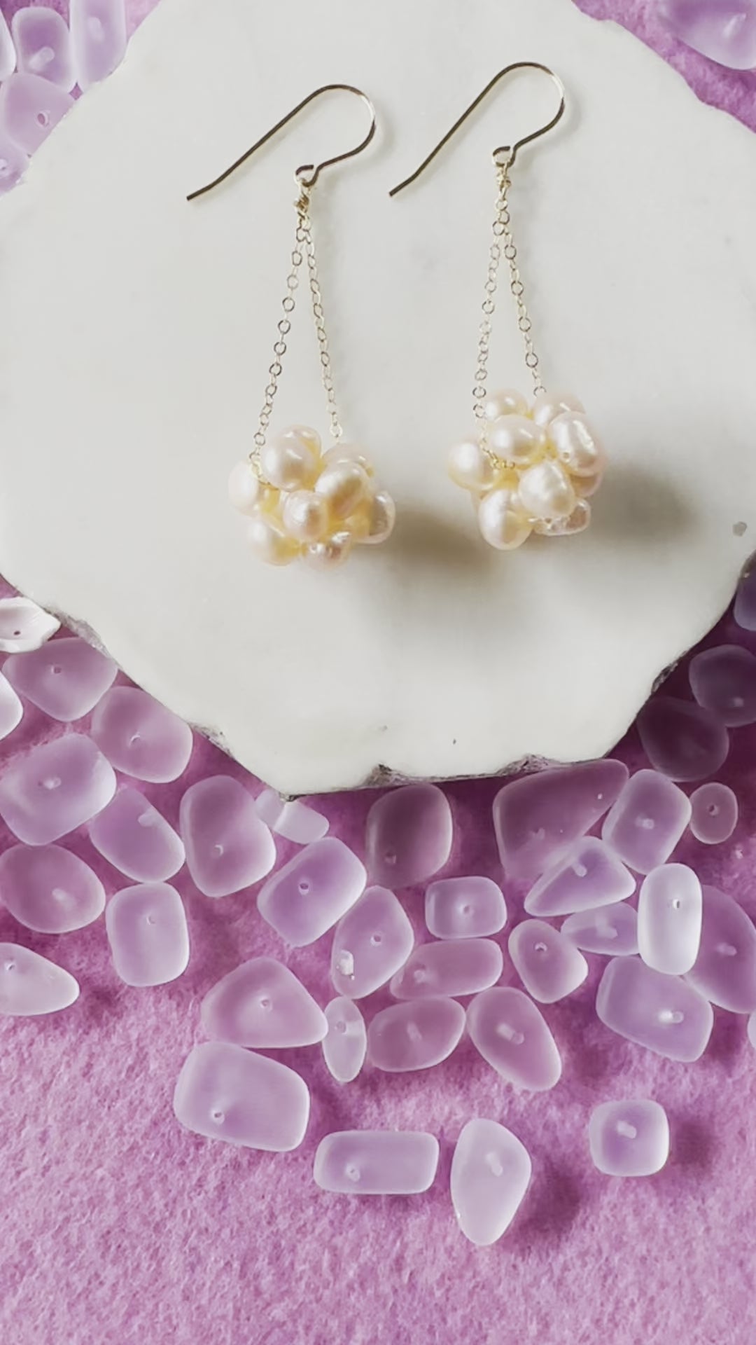 Load video: Pearl Sphere Earrings