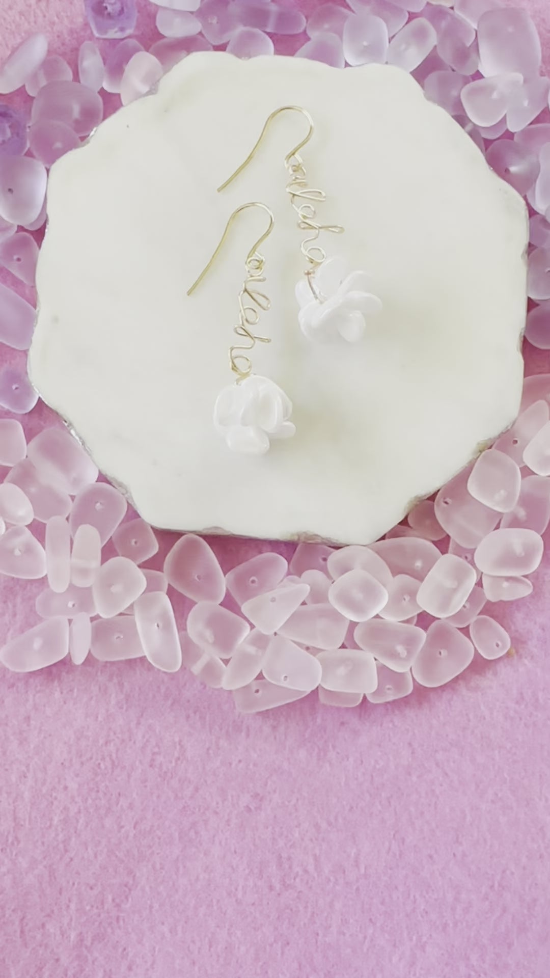 Load video: Aloha Flower Earrings