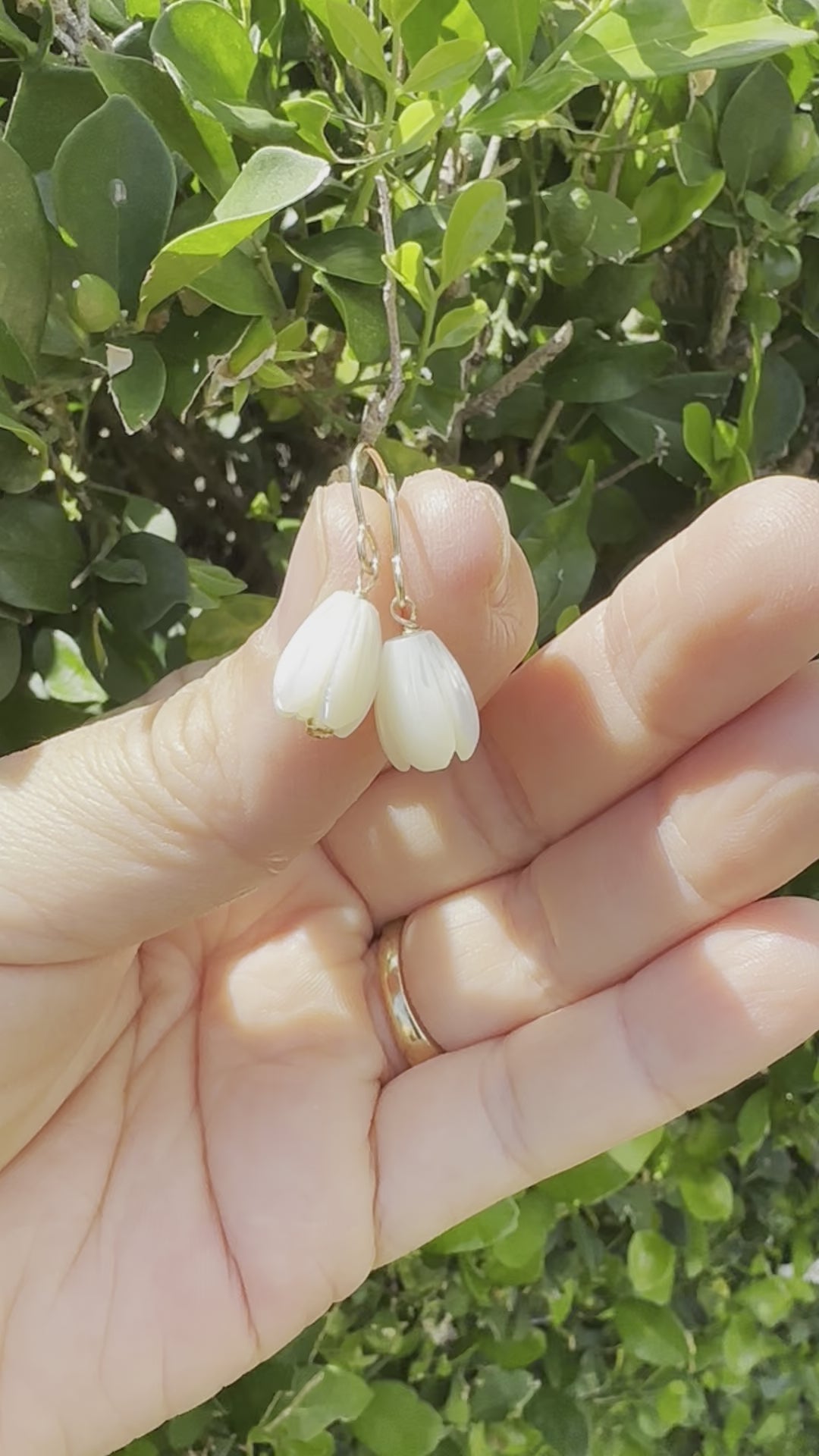 Load video: Single Pikake Earrings
