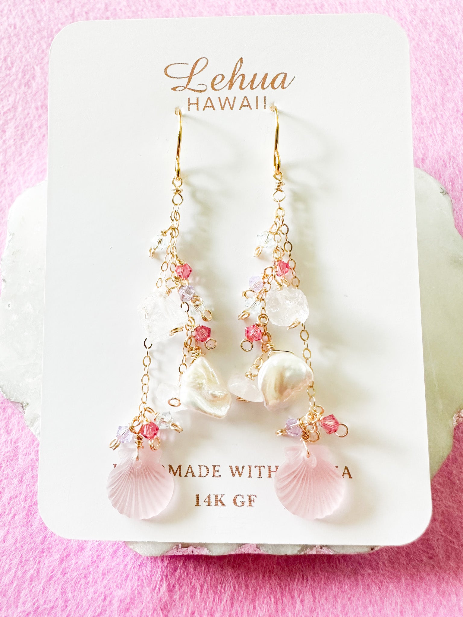 Tropical Candy Clam Shell Earrings - Lehua Hawaii Jewelry LLC