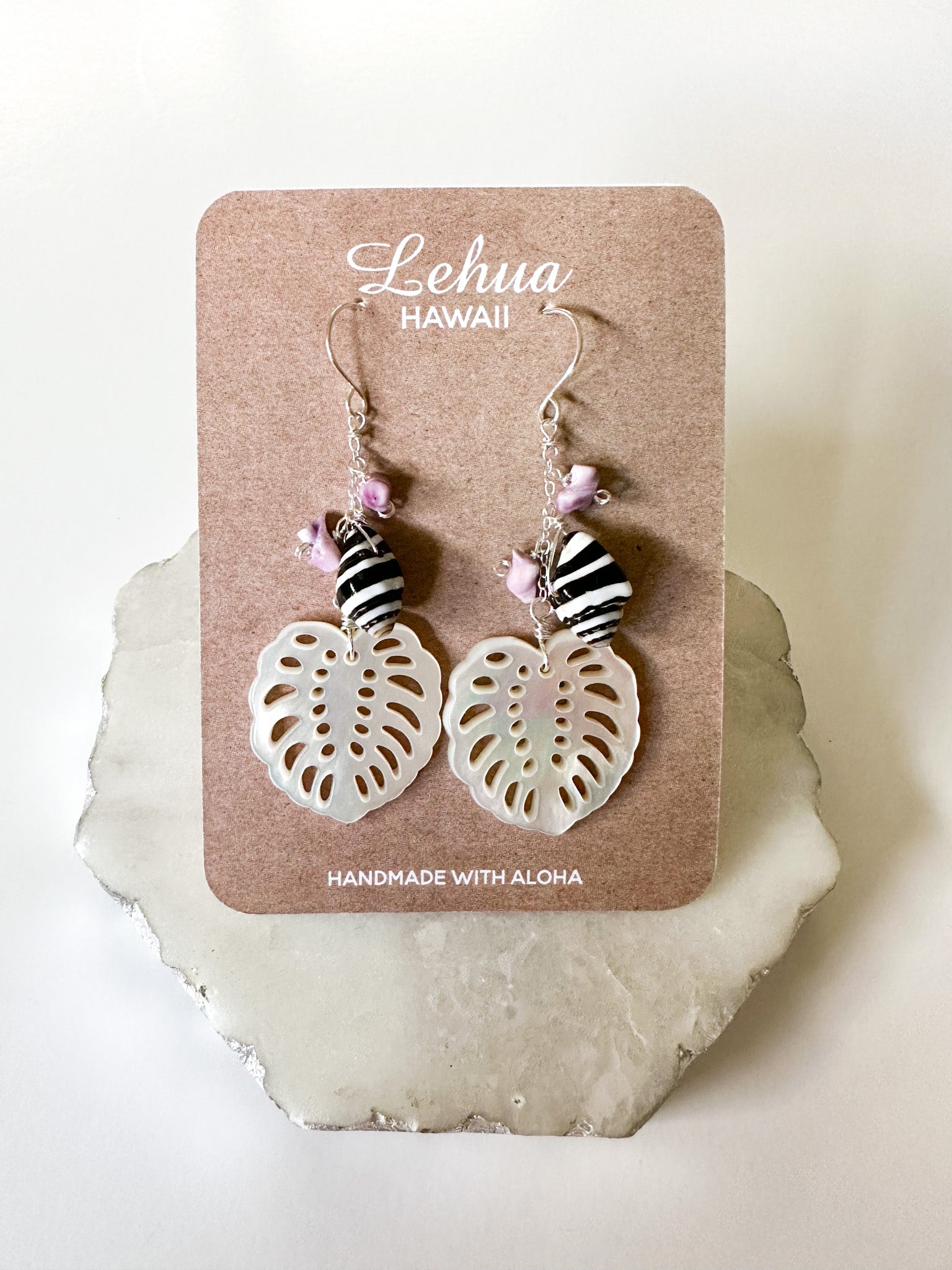 Monstela Leaf Shell Earrings