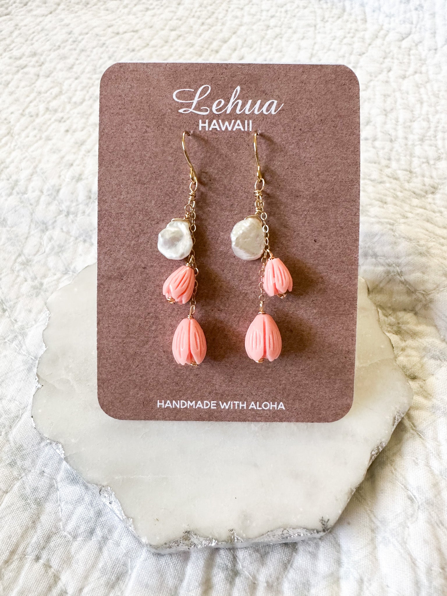 Pikake & Keishi Pearl Earrings - Lehua Hawaii Jewelry LLC