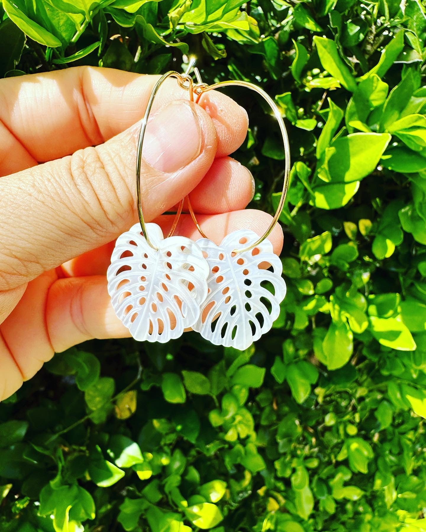 Monstela Shell Hoop Earrings