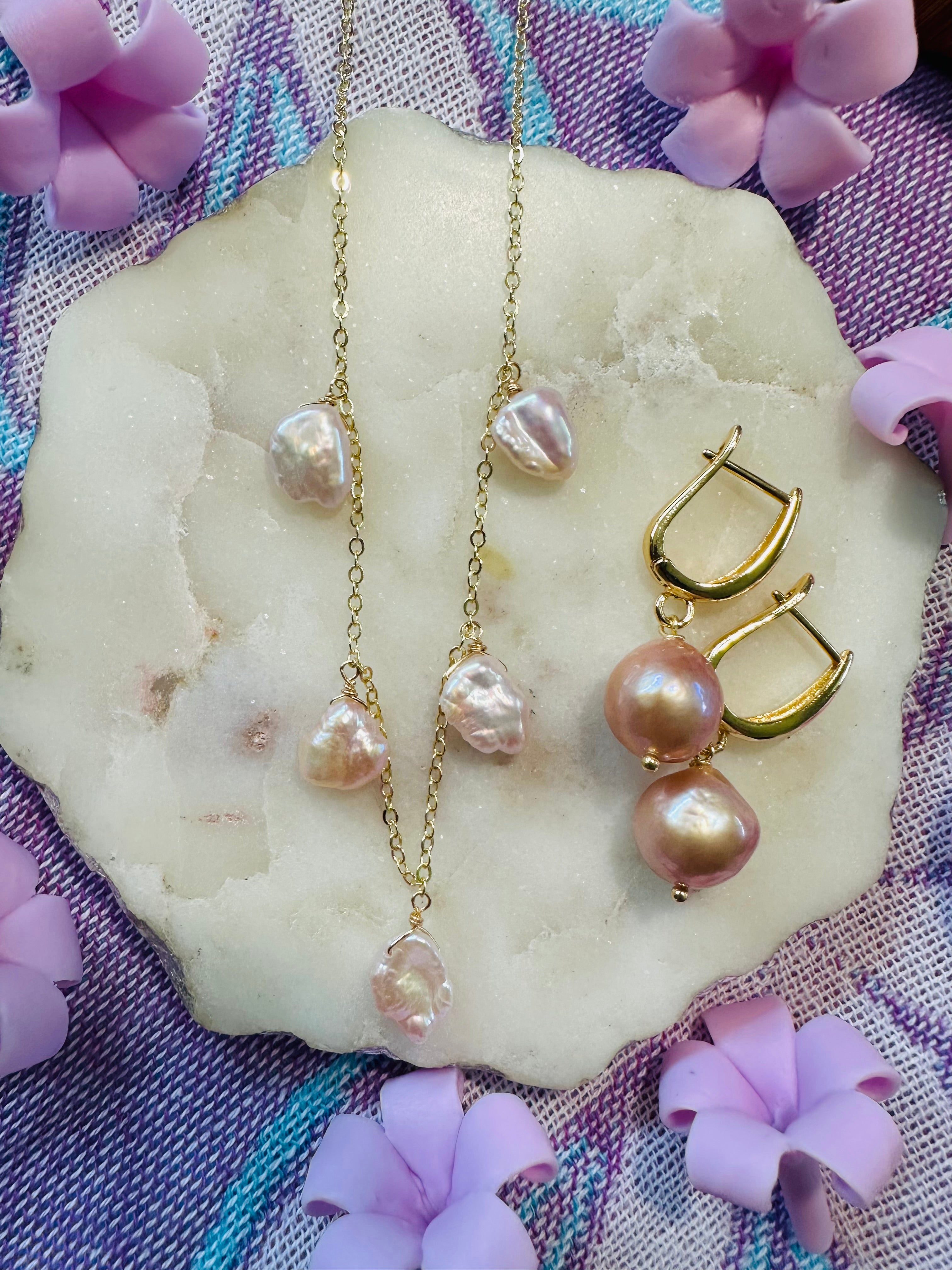 Pink Freshwater Pearl Necklaces