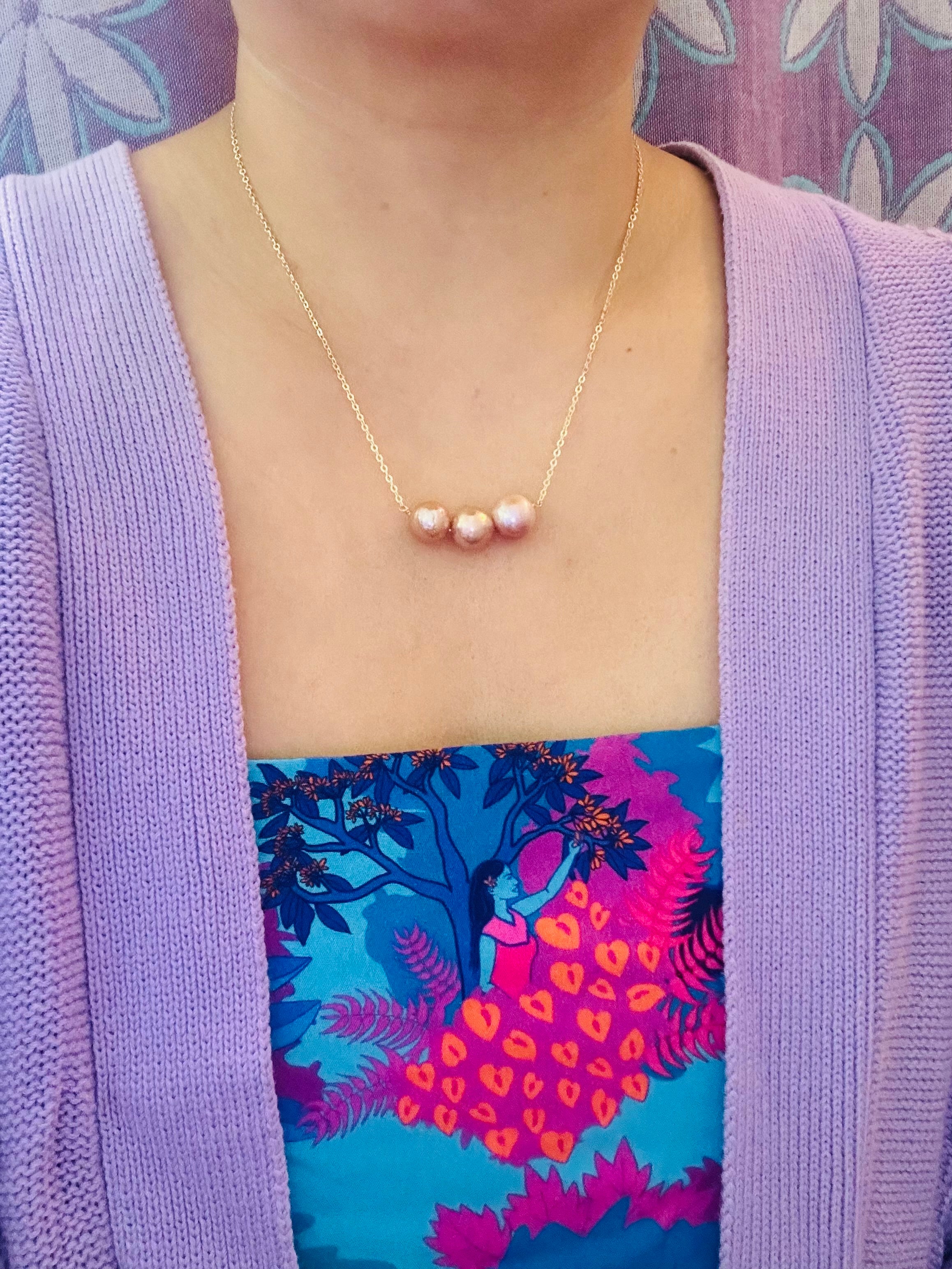 Triple Pearls Necklaces