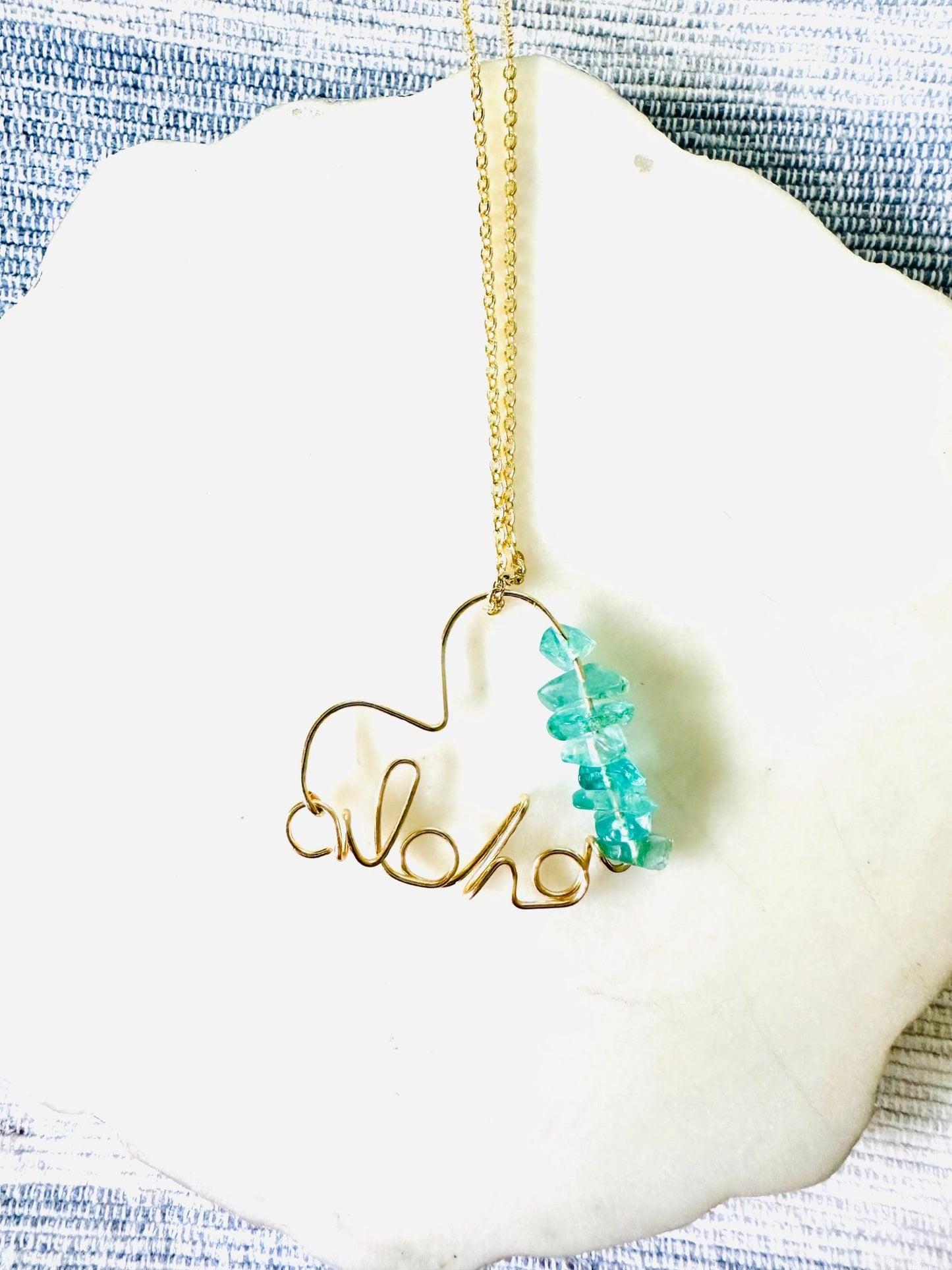 Aloha Heart Necklace - Lehua Hawaii Jewelry LLC