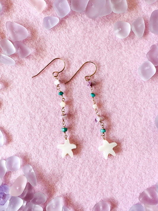 Starfish Shell Earrings - Lehua Hawaii Jewelry LLC