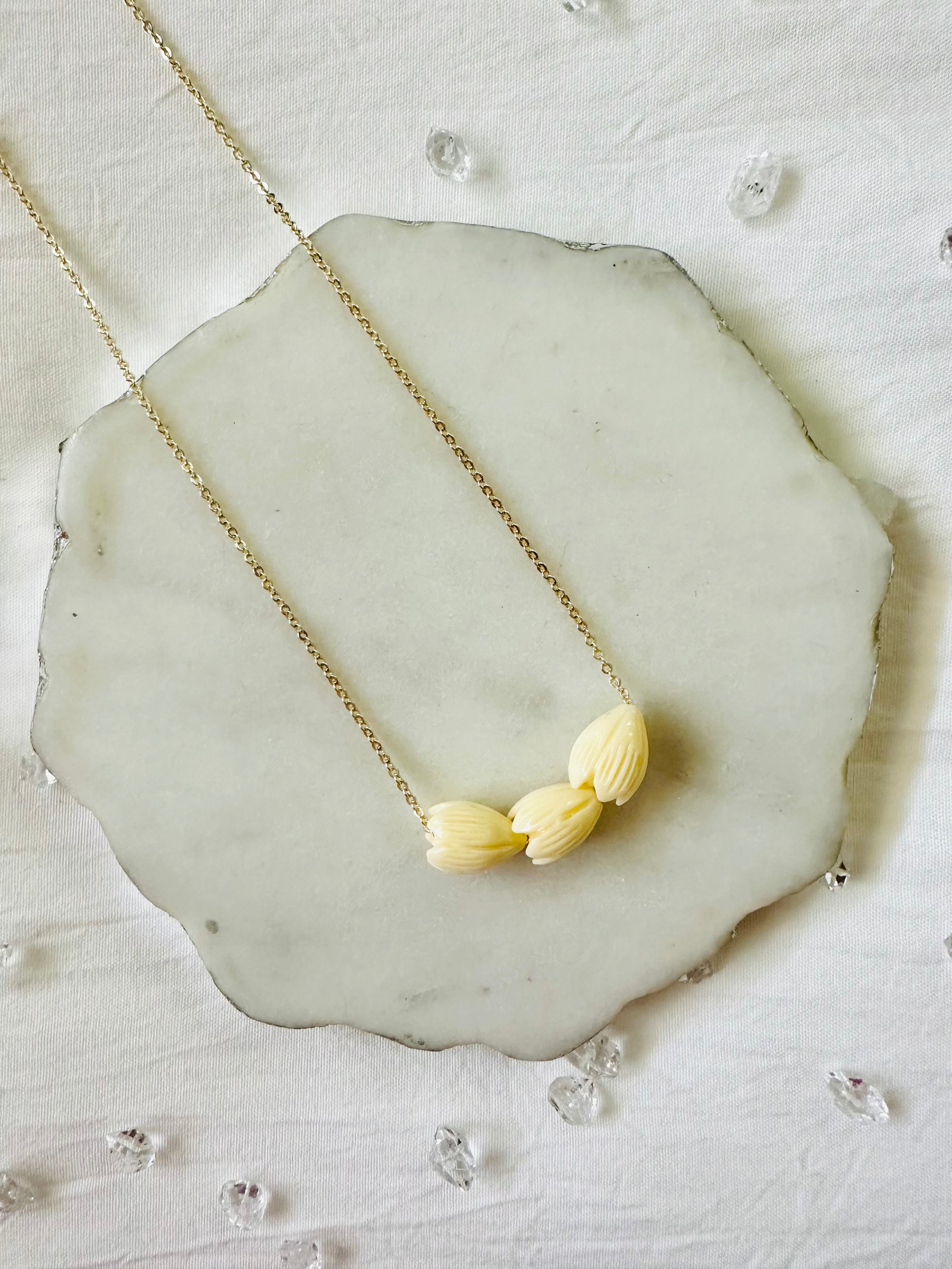 Coral Pikake Necklaces