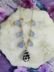 Hebrew Conw Shell & Chalcedony Necklaces