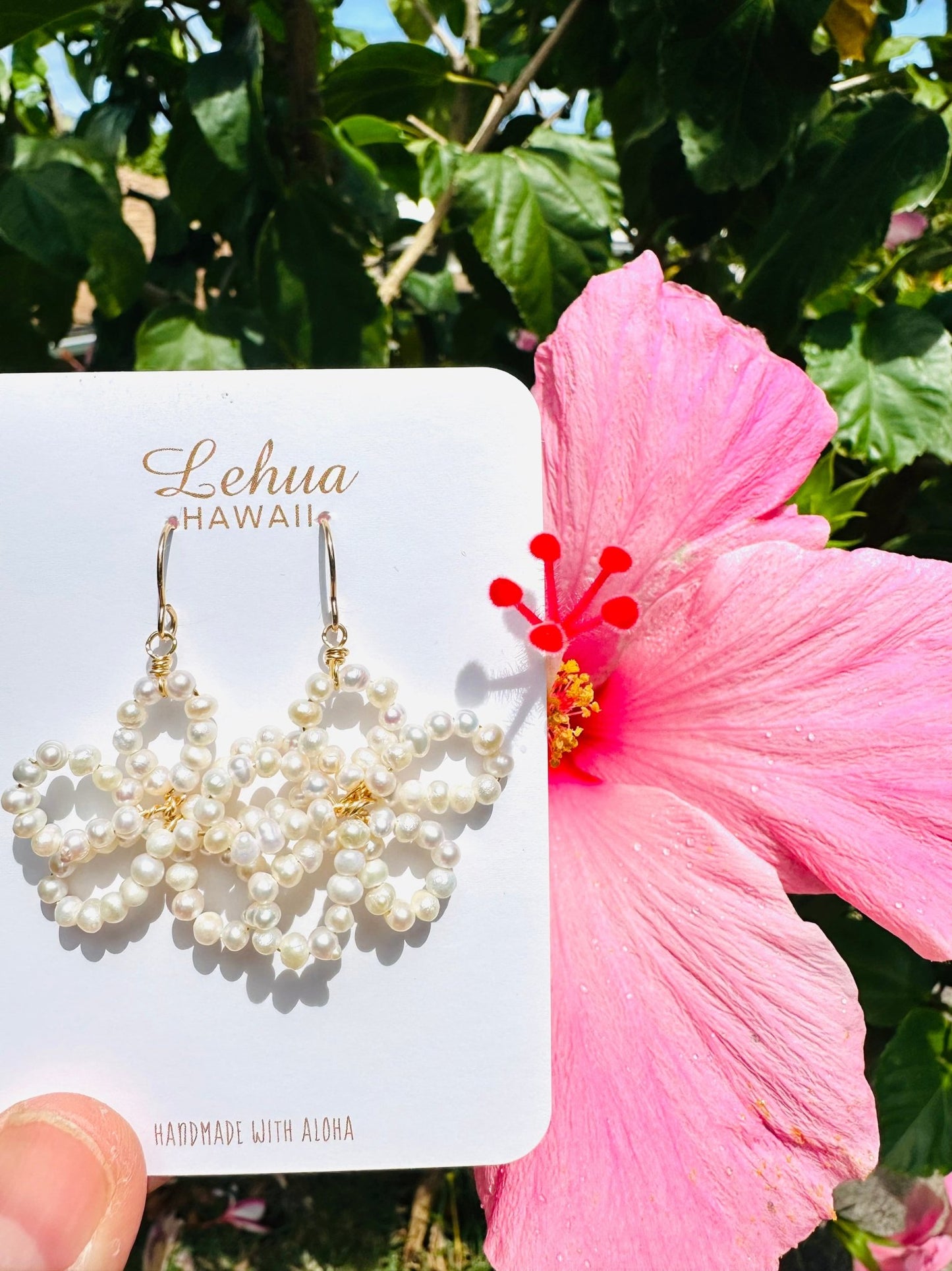 Pearl Flower Earrings - Lehua Hawaii Jewelry LLC