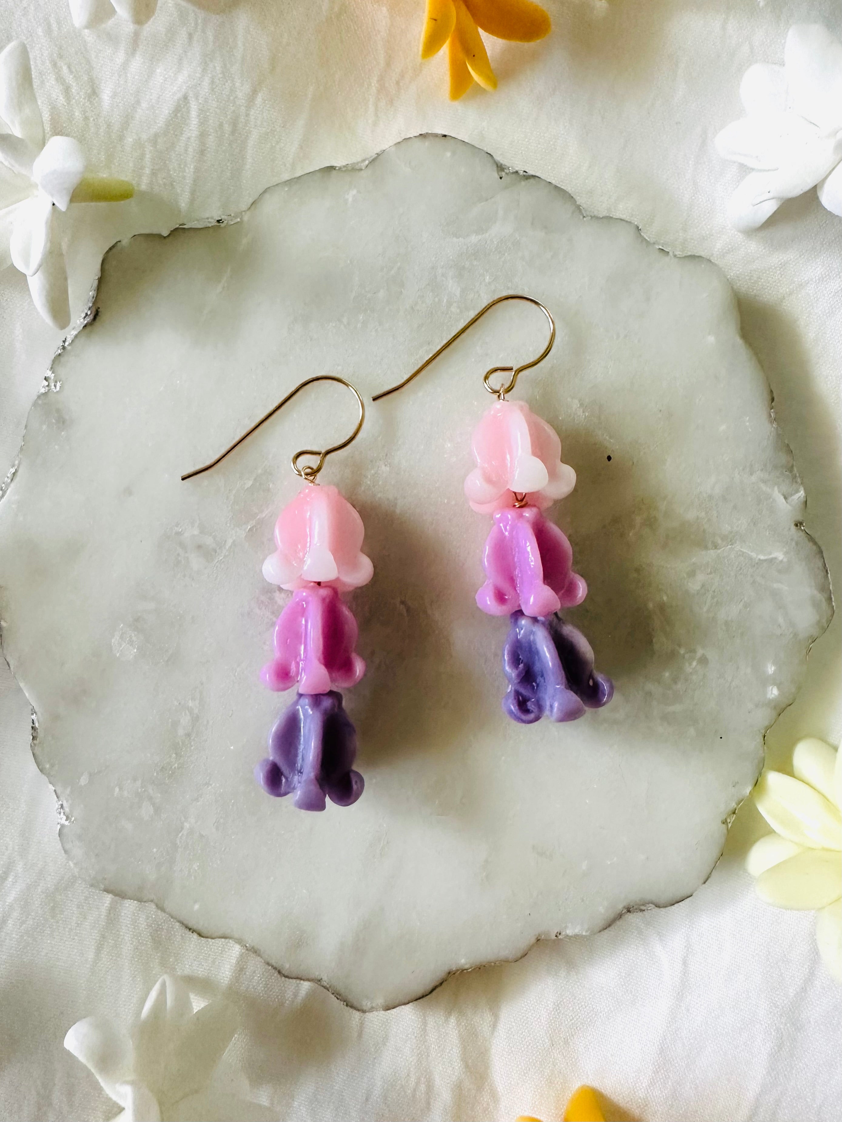 Triple Crown Flower Earrings