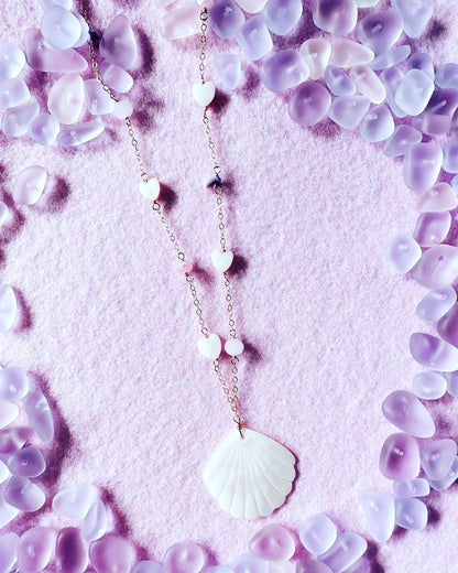 Clam & Heart Shell Necklace
