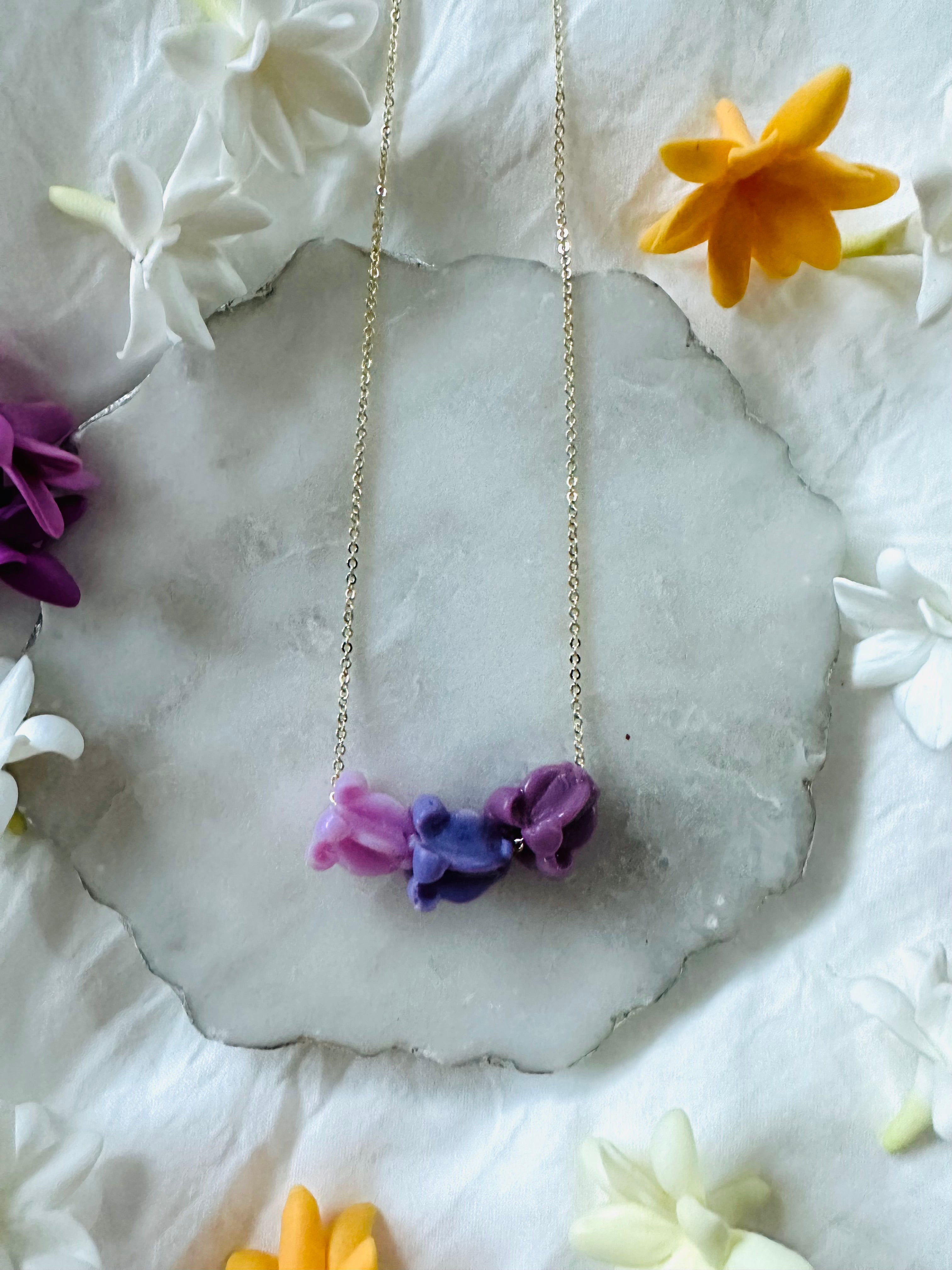 Triple Crown Flower Necklaces