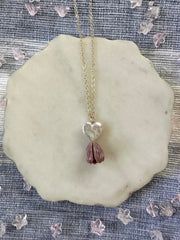 Pearl Heart & Mocha Pikake Necklaces