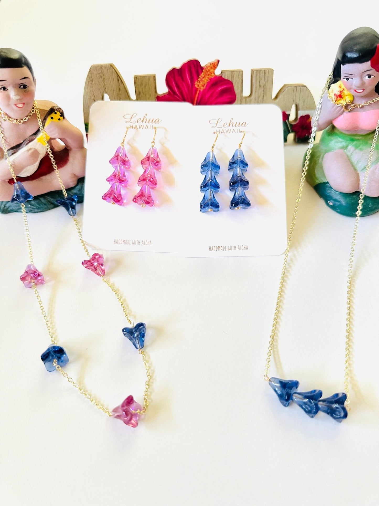 Vintage Glass Pua Earrings - Lehua Hawaii Jewelry LLC