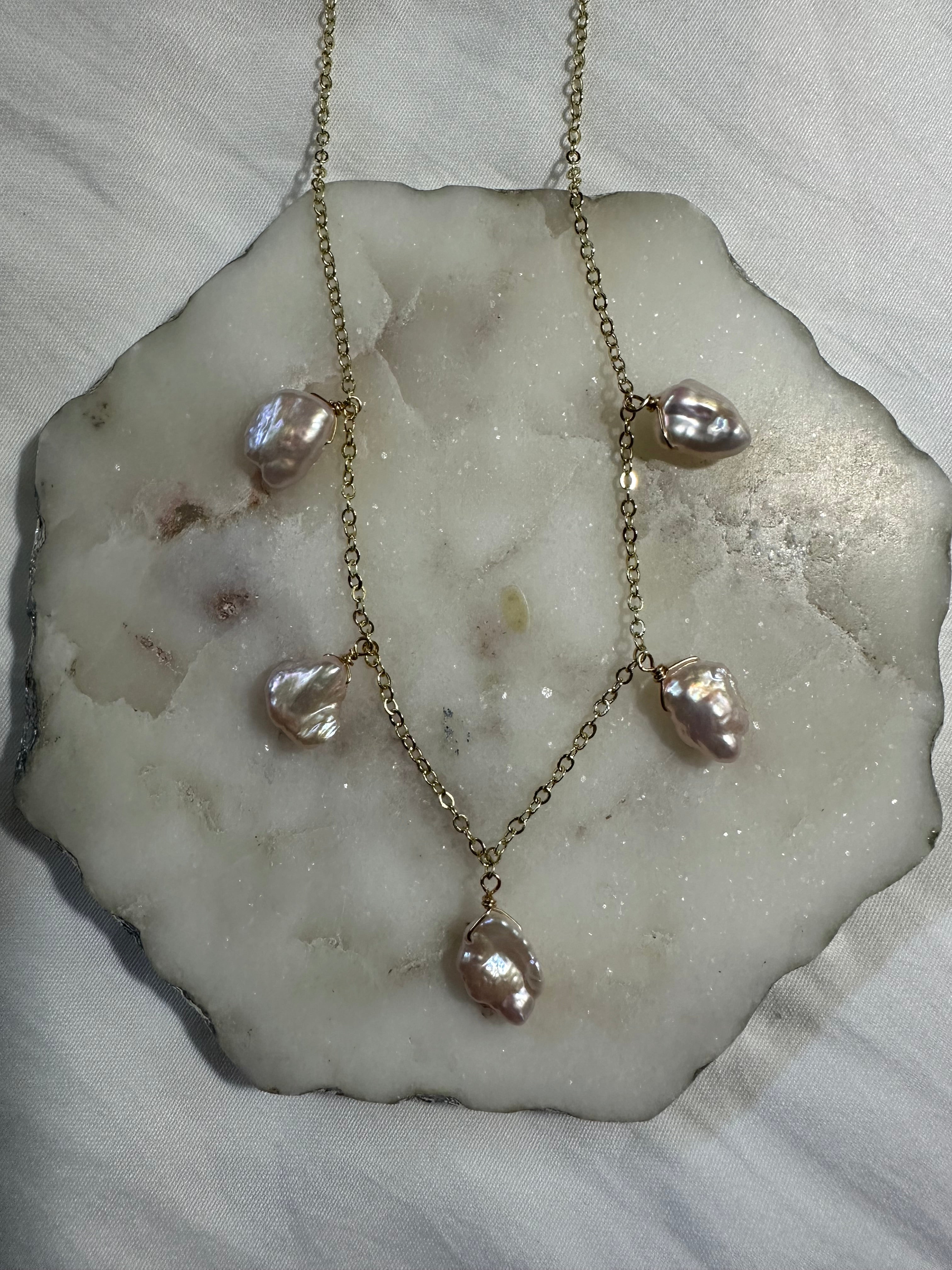 Pink Freshwater Pearl Necklaces