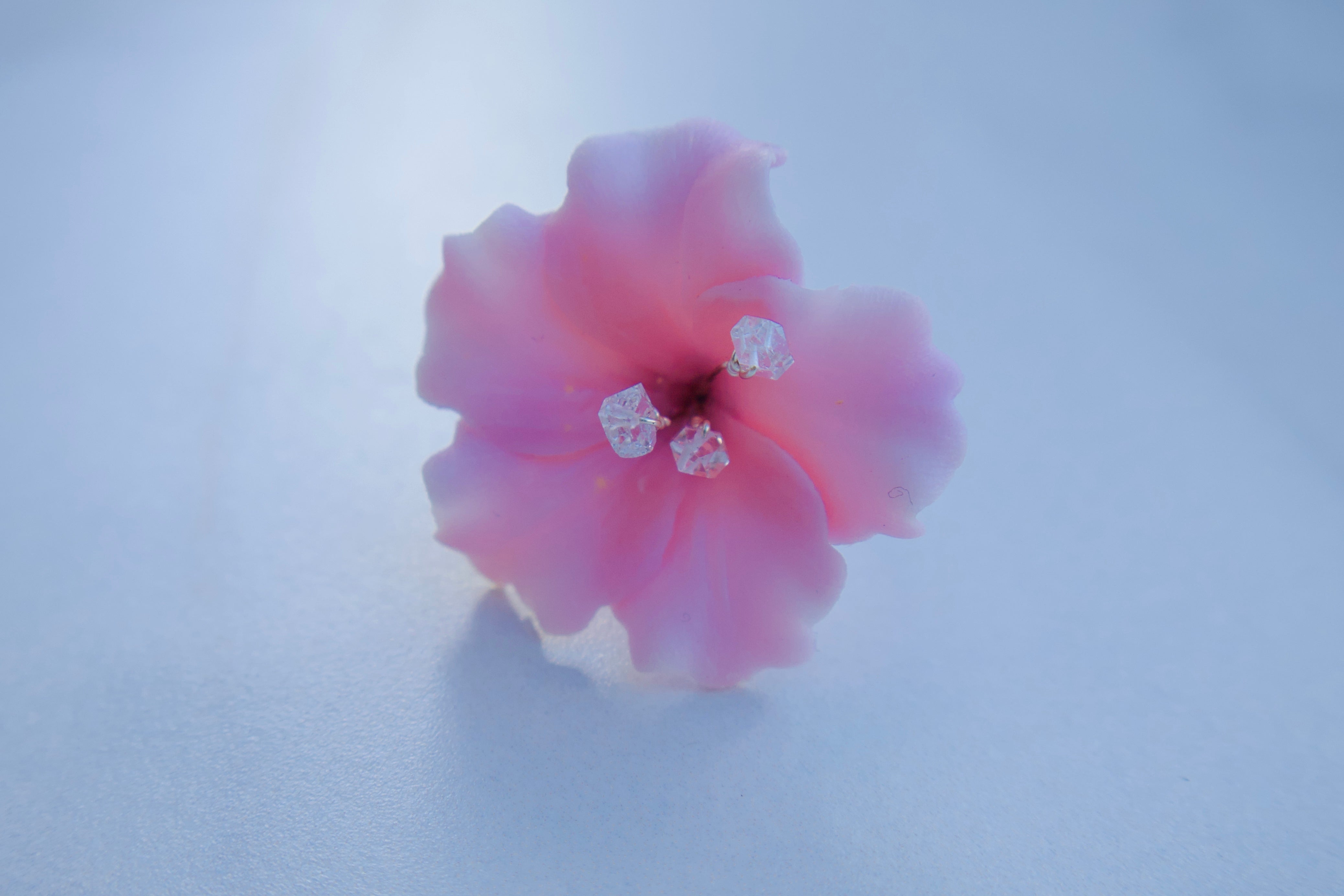 Herkimer Diamond Hibiscus Rings