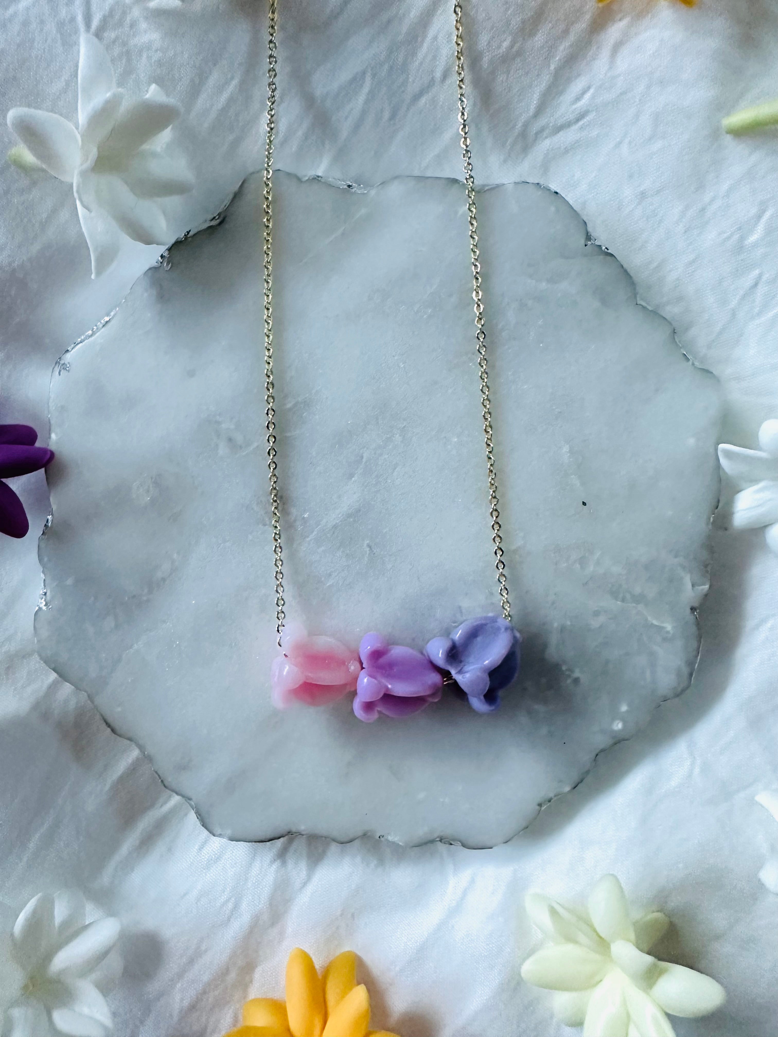 Triple Crown Flower Necklaces