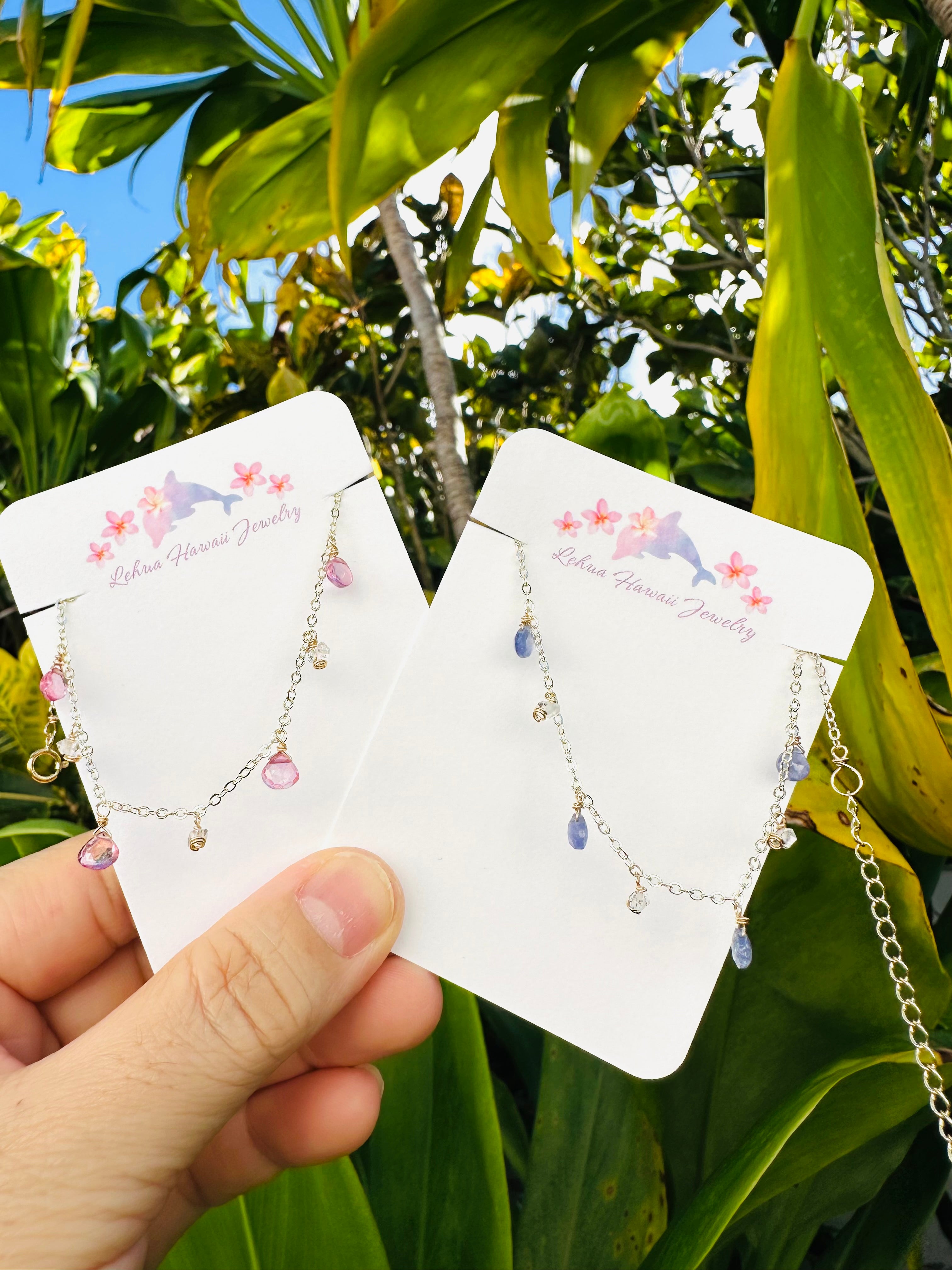 Tanzanite &Herkimer Diamond Bracelets