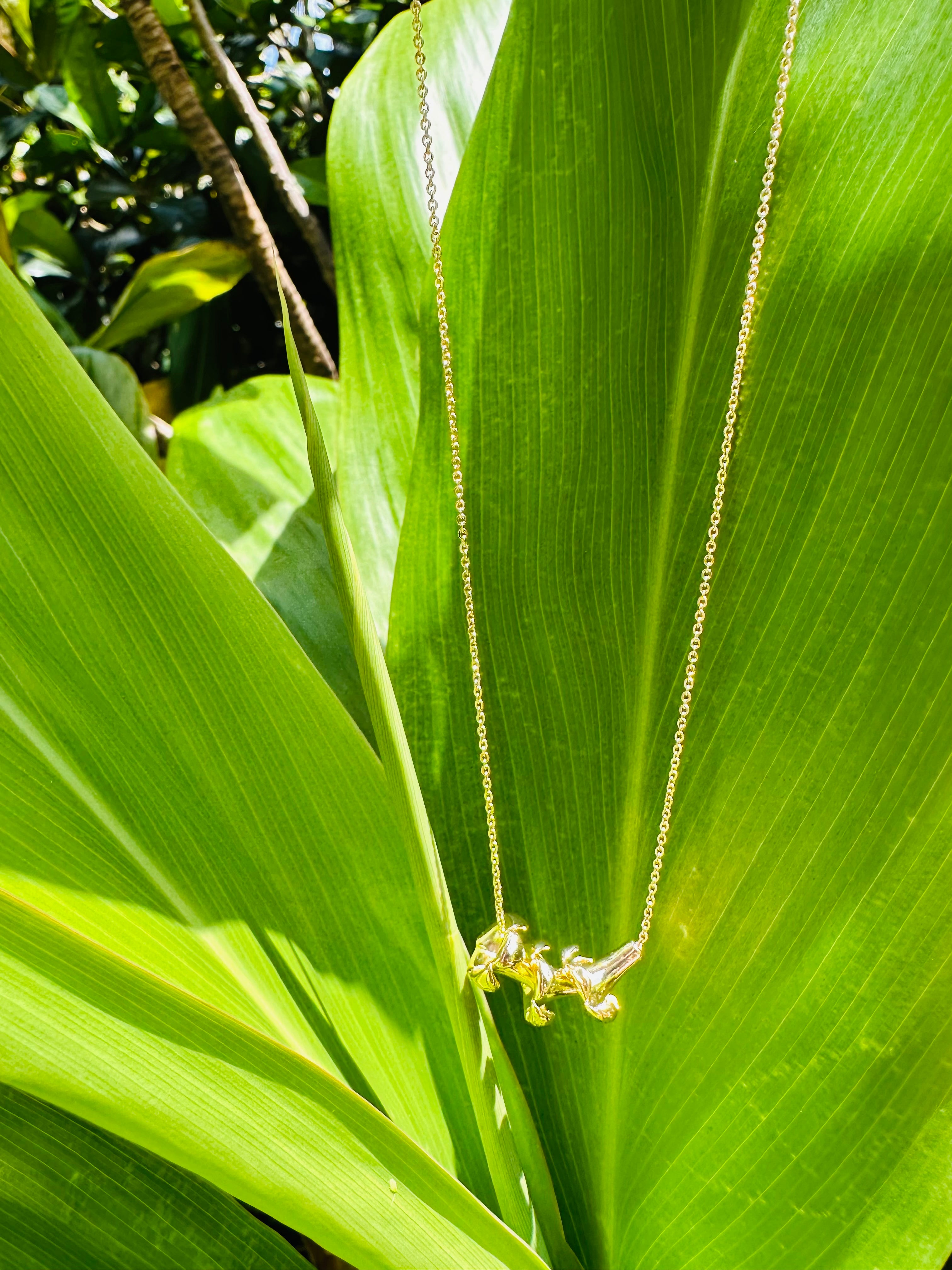 Gold Puakenikeni Nacklaces