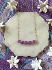 Clear Purple Pikake Necklaces