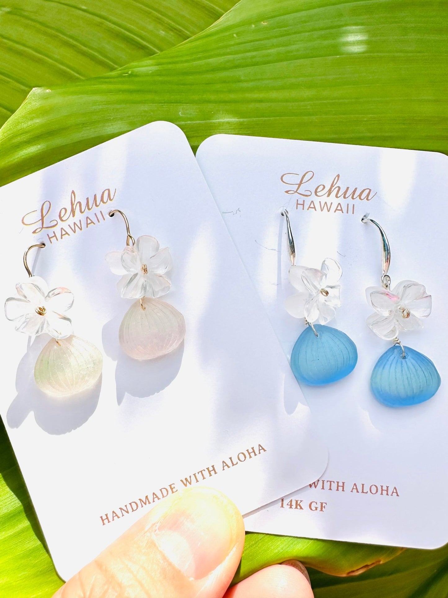 Flower Shell Earrings - Lehua Hawaii Jewelry LLC